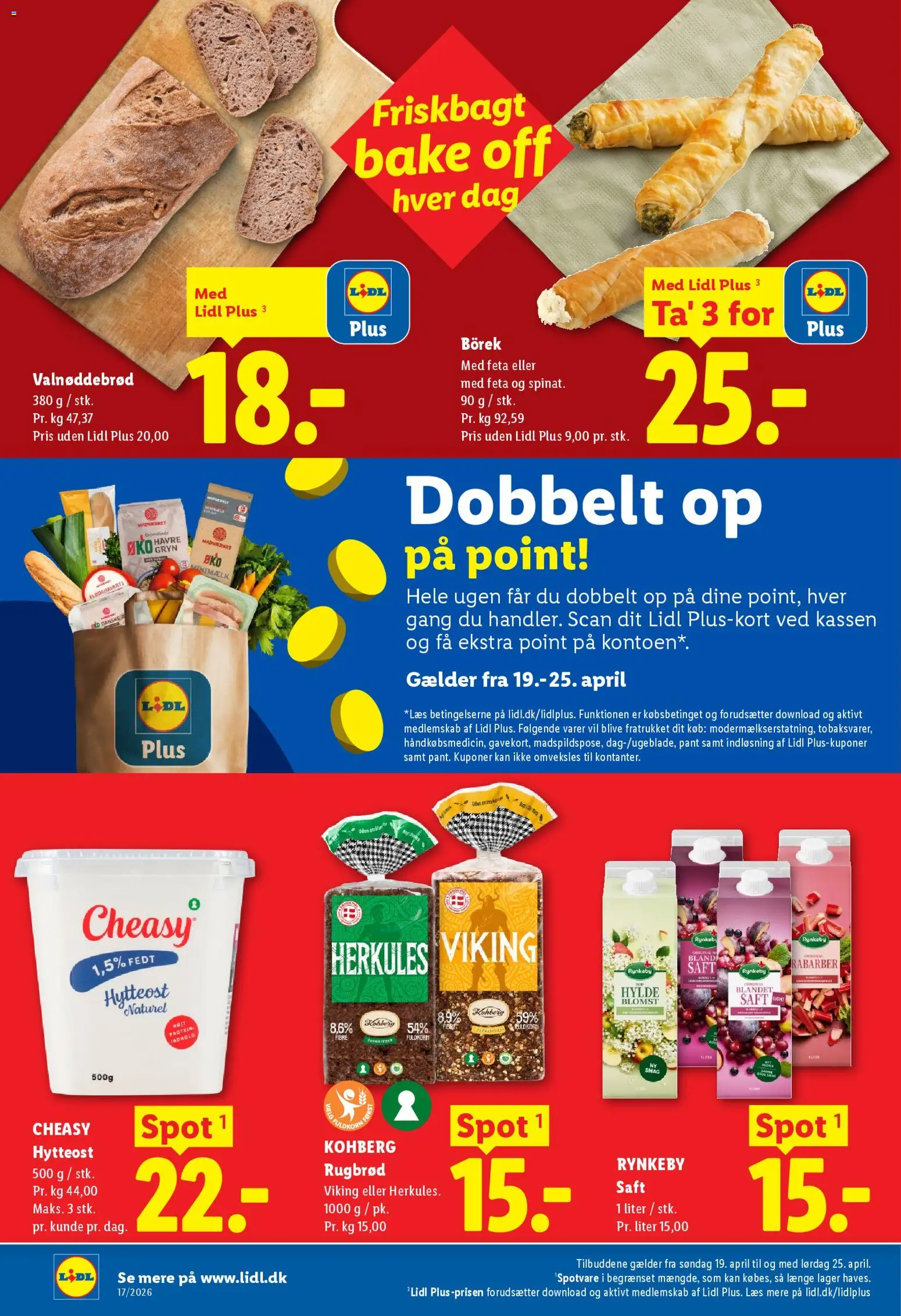 Lidl tilbudsavis – gyldig fra 19.04.2026 | Side: 4 | Produkter: Rabarber, Hylde, Rugbrød, Søm