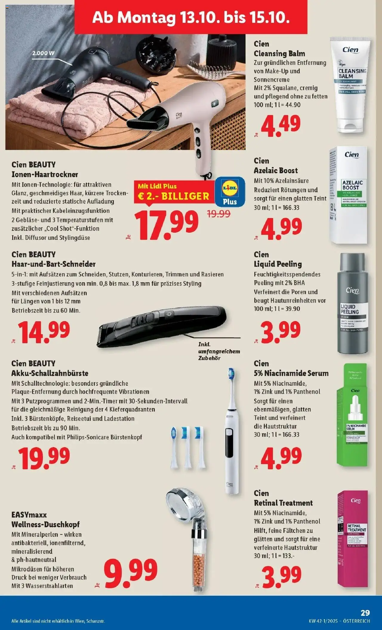 Lidl - Wien, Langenzersdorf, Zwettl gültig ab 09.10.2025 | Seite: 35 | Produkte: Peeling, Sonnencreme