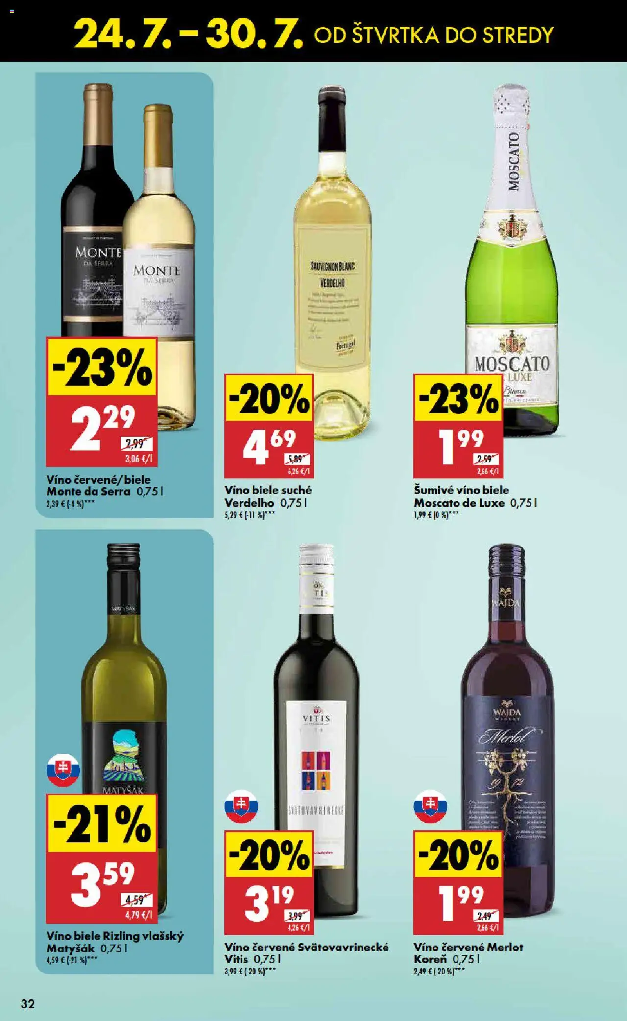Biedronka leták │ platný od 24.07.2025 | Strana: 32 | Produkty: Víno, Šumivé víno