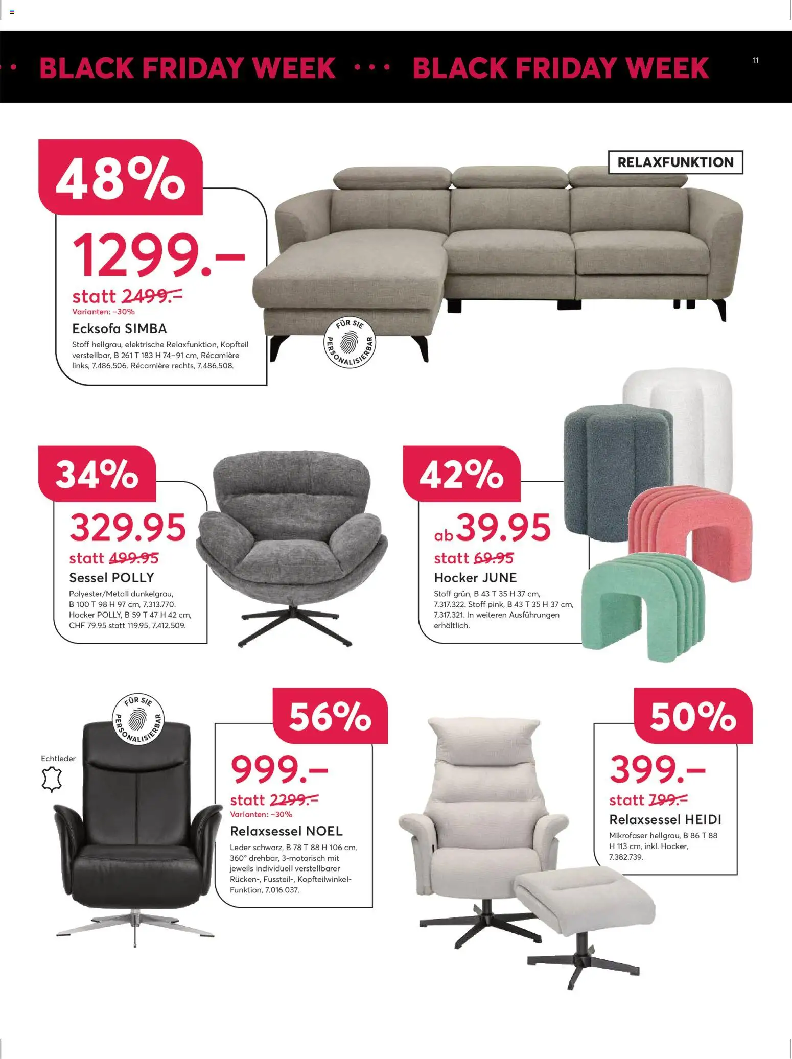 Livique - Black Friday – gültig ab 19.11.2025 | Seite: 11 | Produkte: Hocker, Sessel, Ecksofa, Relaxsessel
