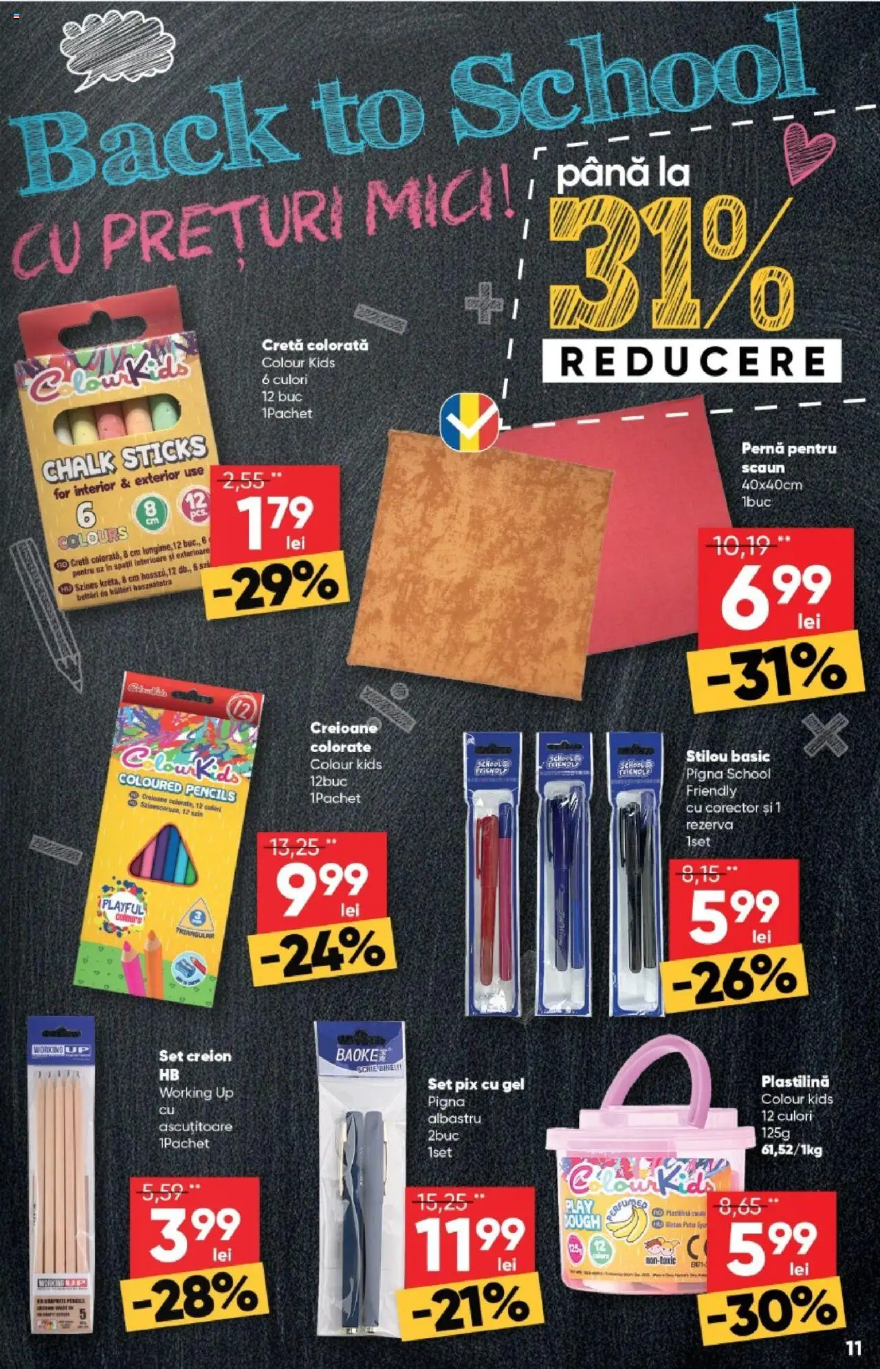 Catalog Profi Super – valabil de la 03.09.2025 | Pagină: 11 | Produse: Ascuțitoare, Pernă, Scaun
