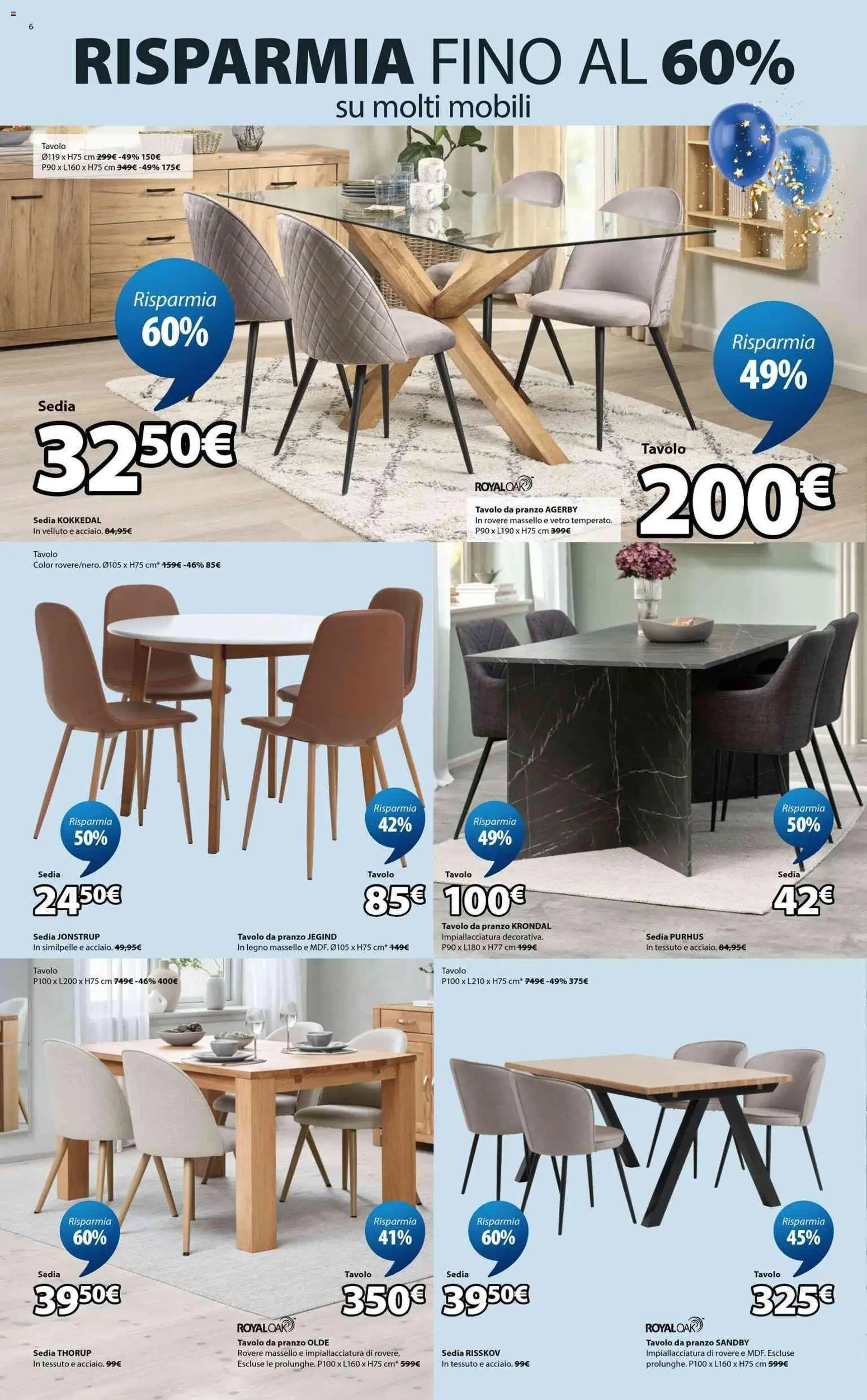 Volantino JYSK del 20.03.2026 | Pagina: 6 | Prodotti: Tavolo, Sedia