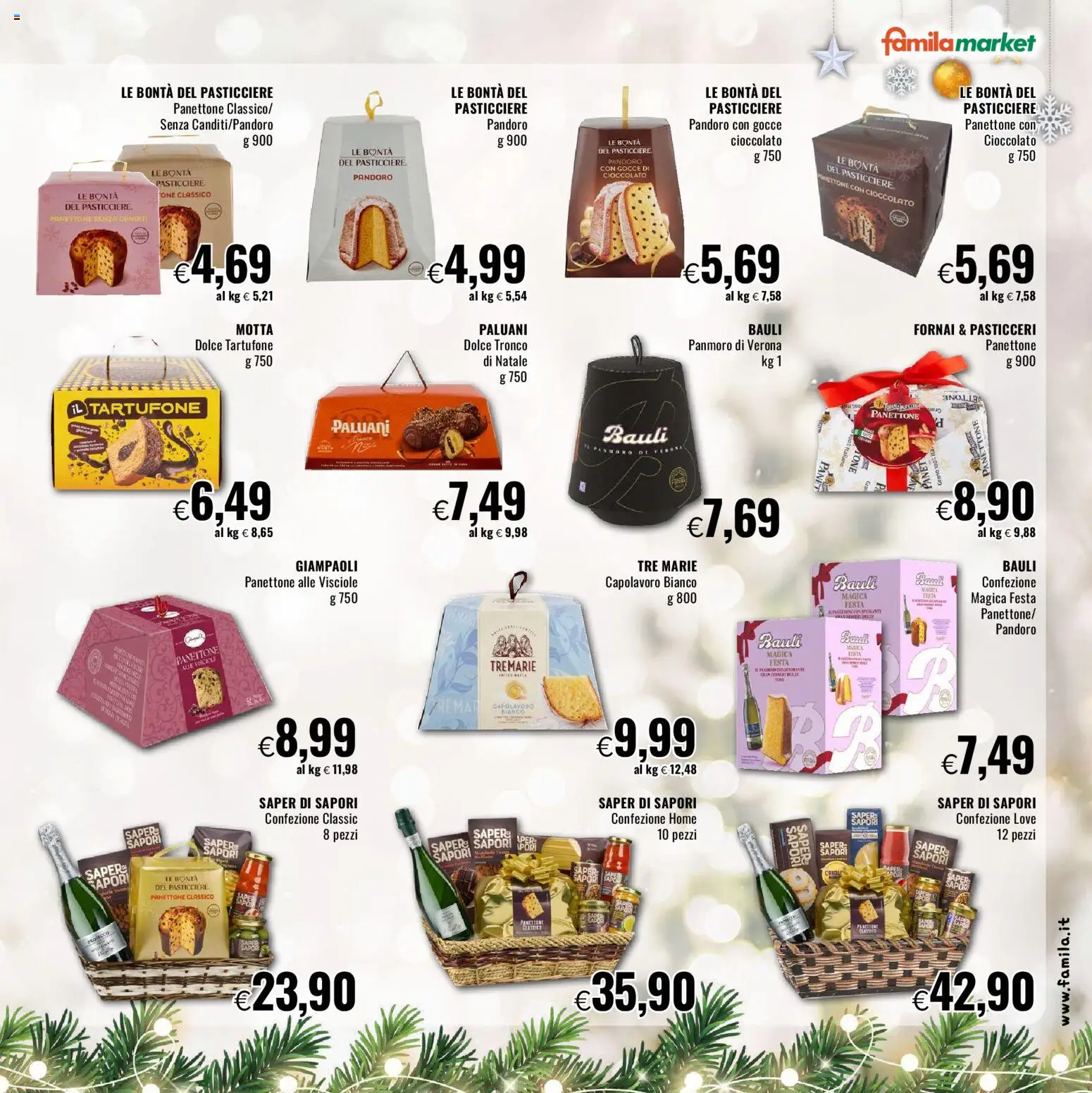 Volantino Famila del 11.12.2025 | Pagina: 19 | Prodotti: Cioccolato, Pandoro, Panettone