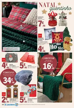 Pré-visualização E.Leclerc - Folheto Natal válido de 04.11.2025 | Página: 20 | Produtos: Cama, Cobertor, Caixa, Banho
