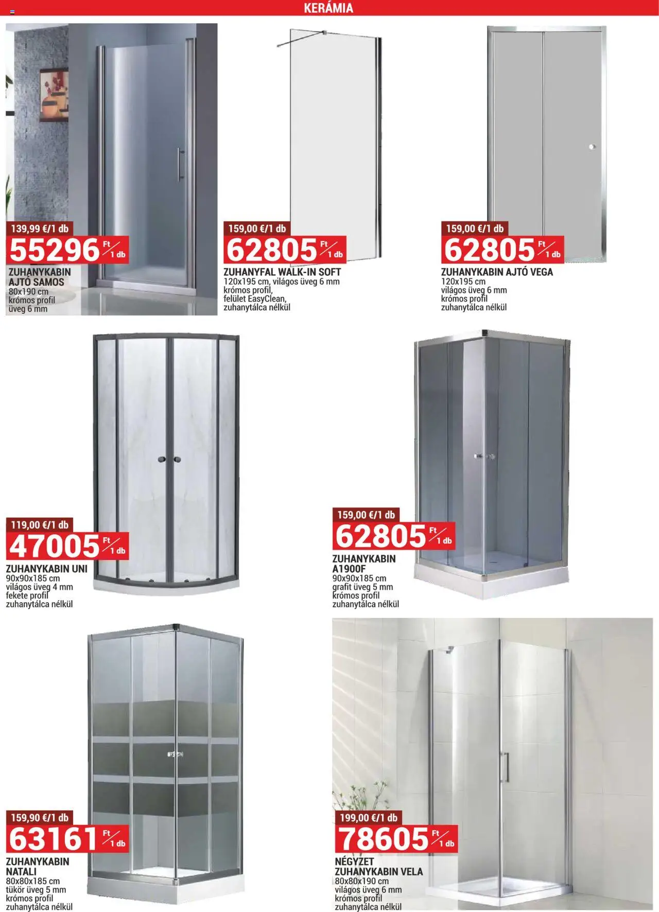 Merkury Market akciós ujság - amely érvényes a következő dátumtól: 01.10.2025 | Oldal: 18 | Termékek: Zuhanykabin, Tükör
