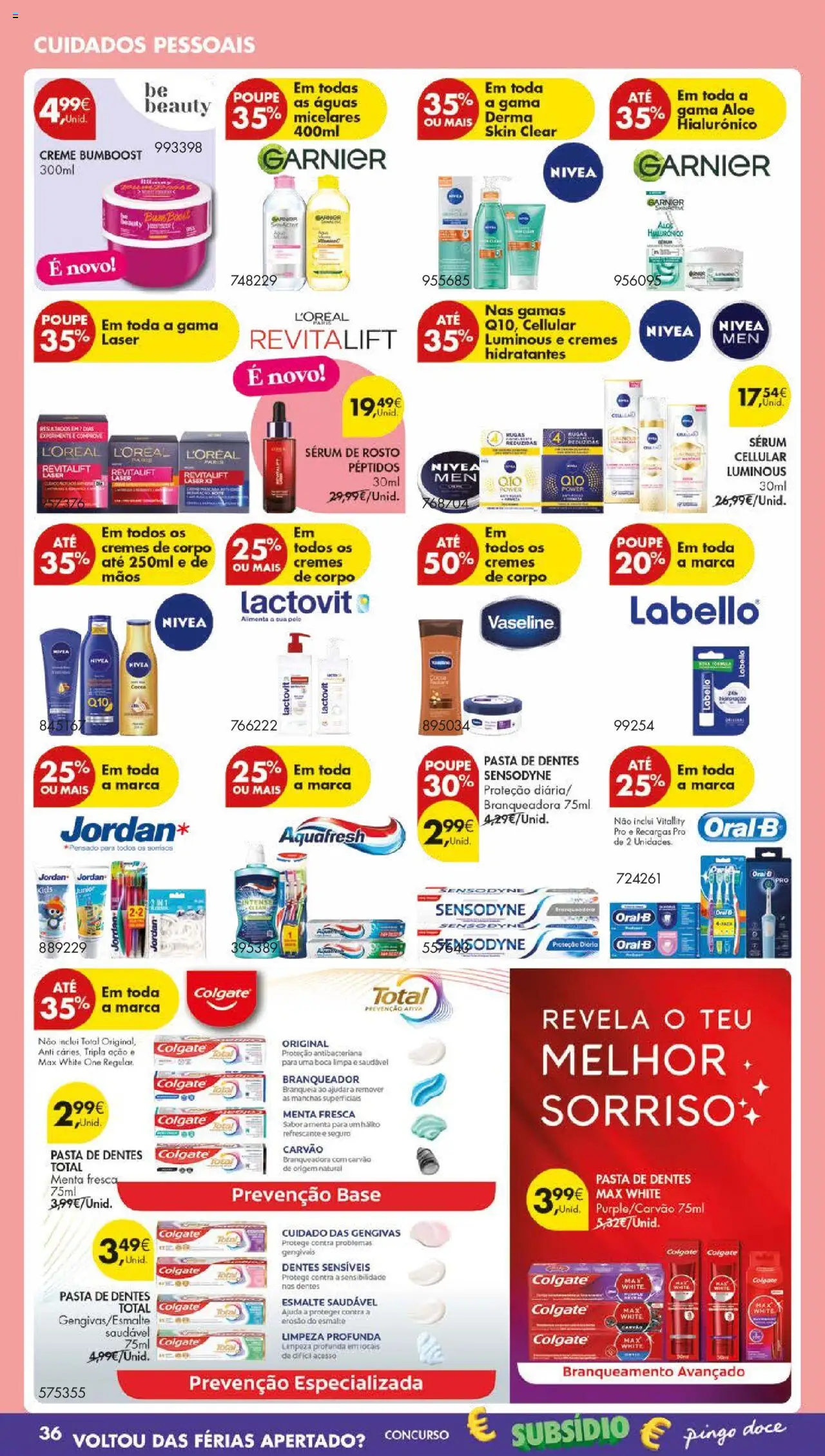 Pingo Doce folheto │ válido de 21.10.2025 | Página: 46 | Produtos: Pasta de dentes, Base, Sérum, Creme