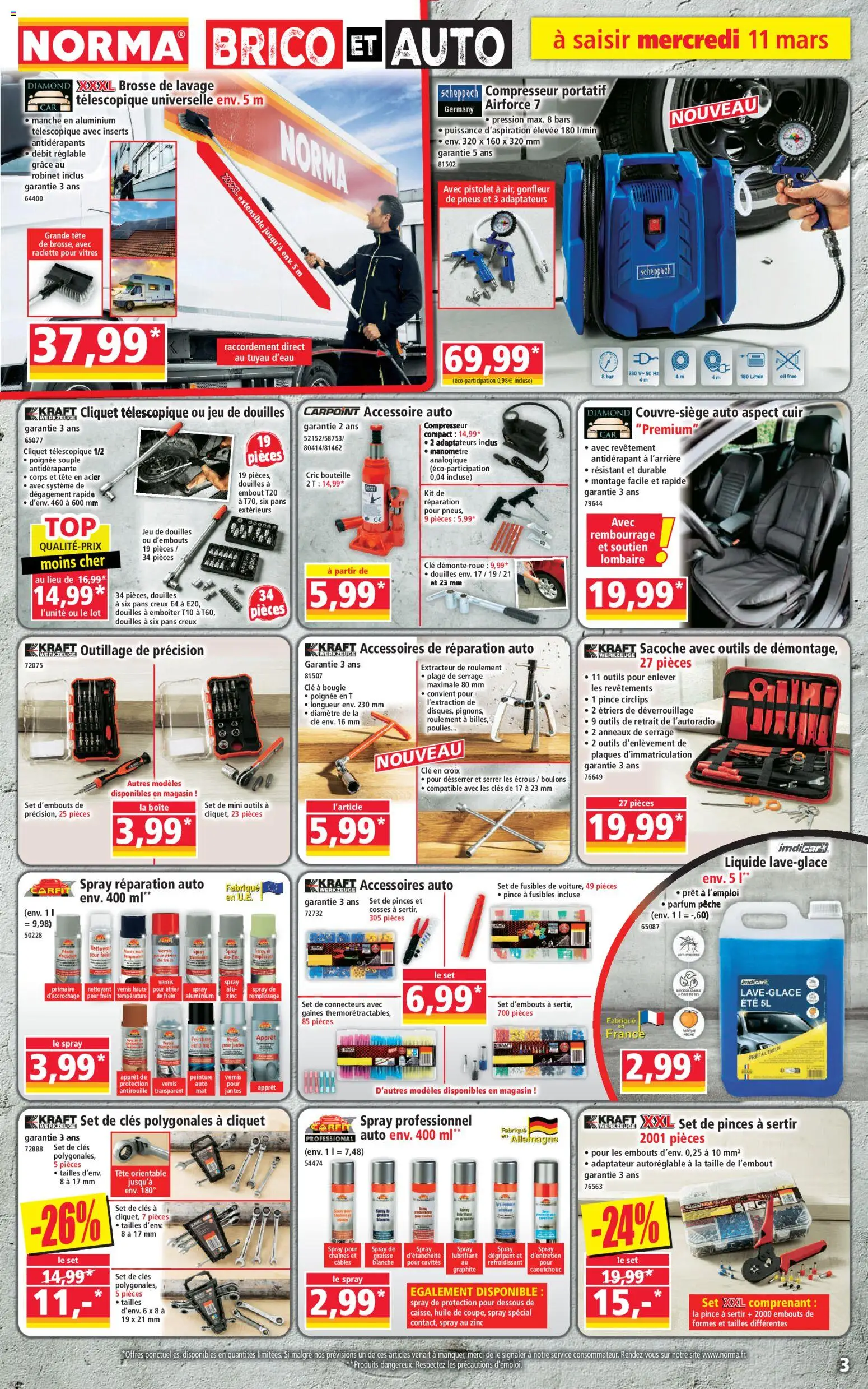{H1} | Page: 3 | Produits: Pinces, Compresseur, Brosse, Raclette