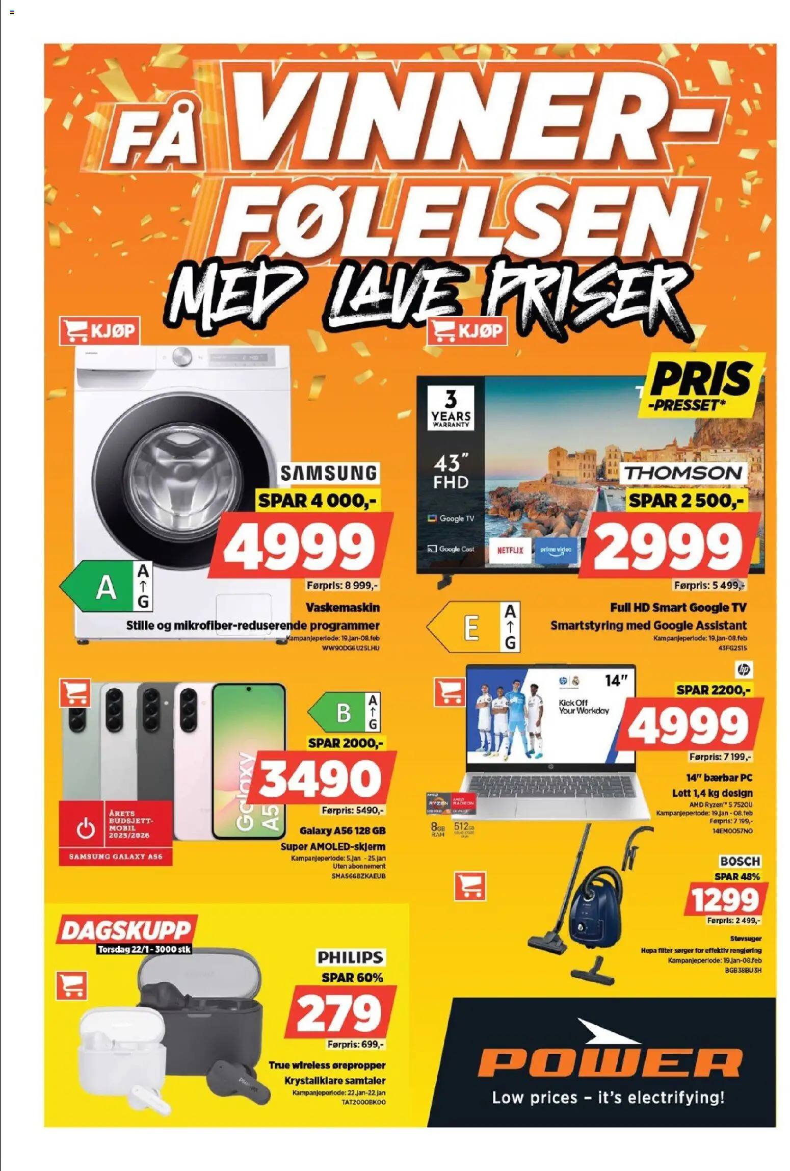 {H1} | Side: 1 | Produkter: Pc, Thon en boite, Støvsuger, Ørepropper