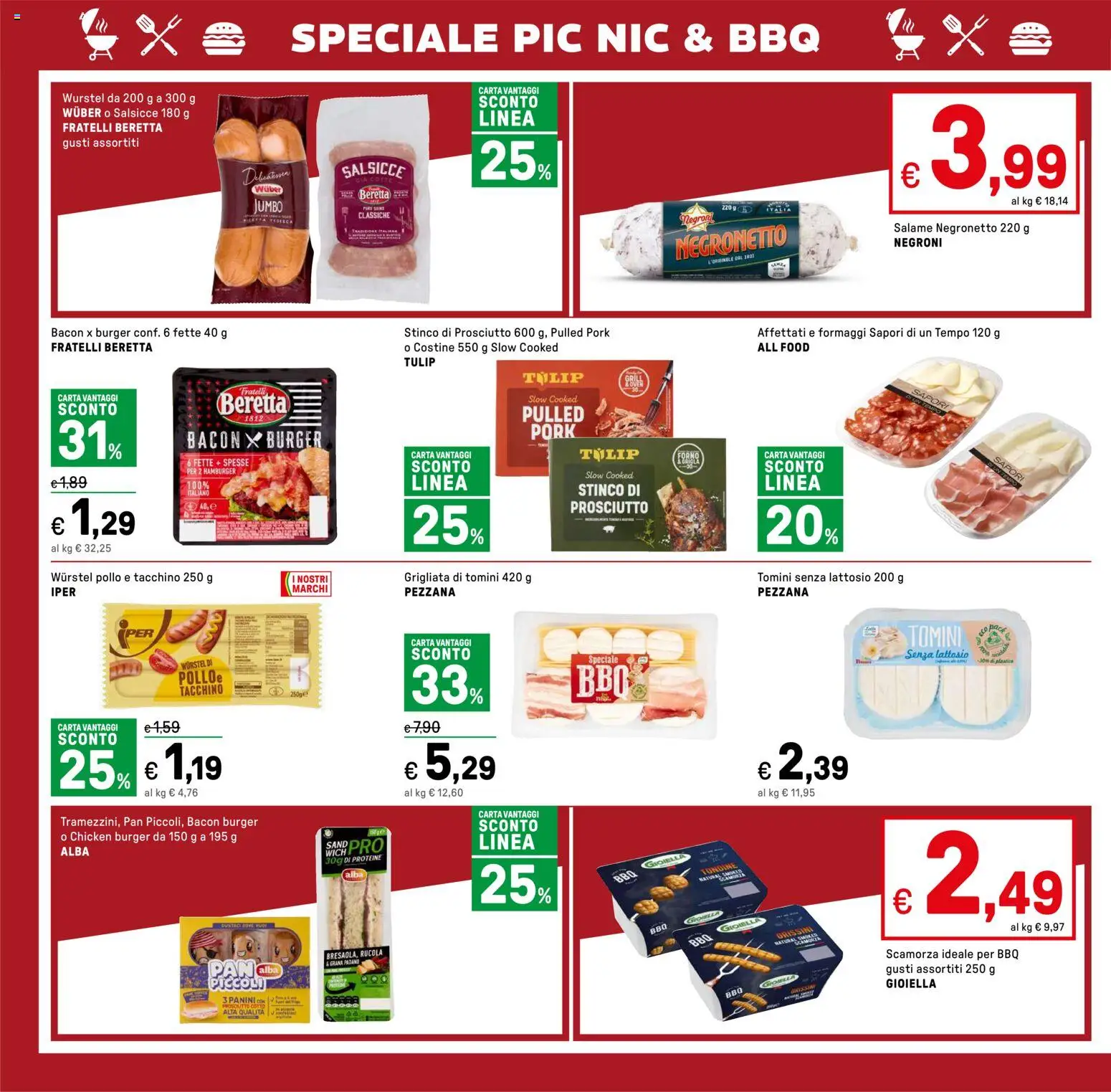 Volantino Iper del 24.04.2026 | Pagina: 38 | Prodotti: Salame, Prosciutto, Grana Padano, Grissini