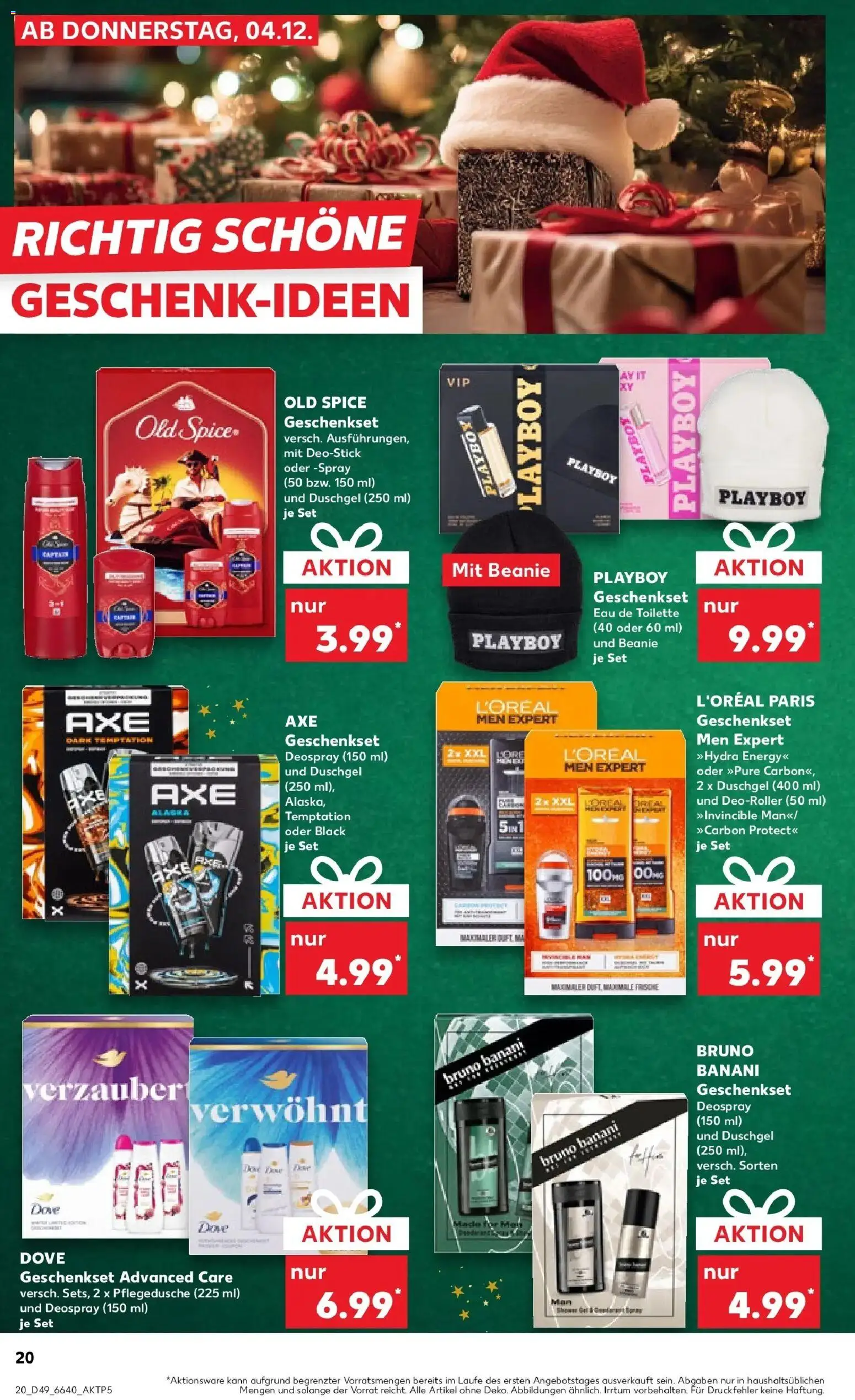 Kaufland prospekt Freising	 – gültig ab 04.12.2025 | Seite: 20 | Produkte: Toilette, Eau de Toilette, Duschgel, Axe