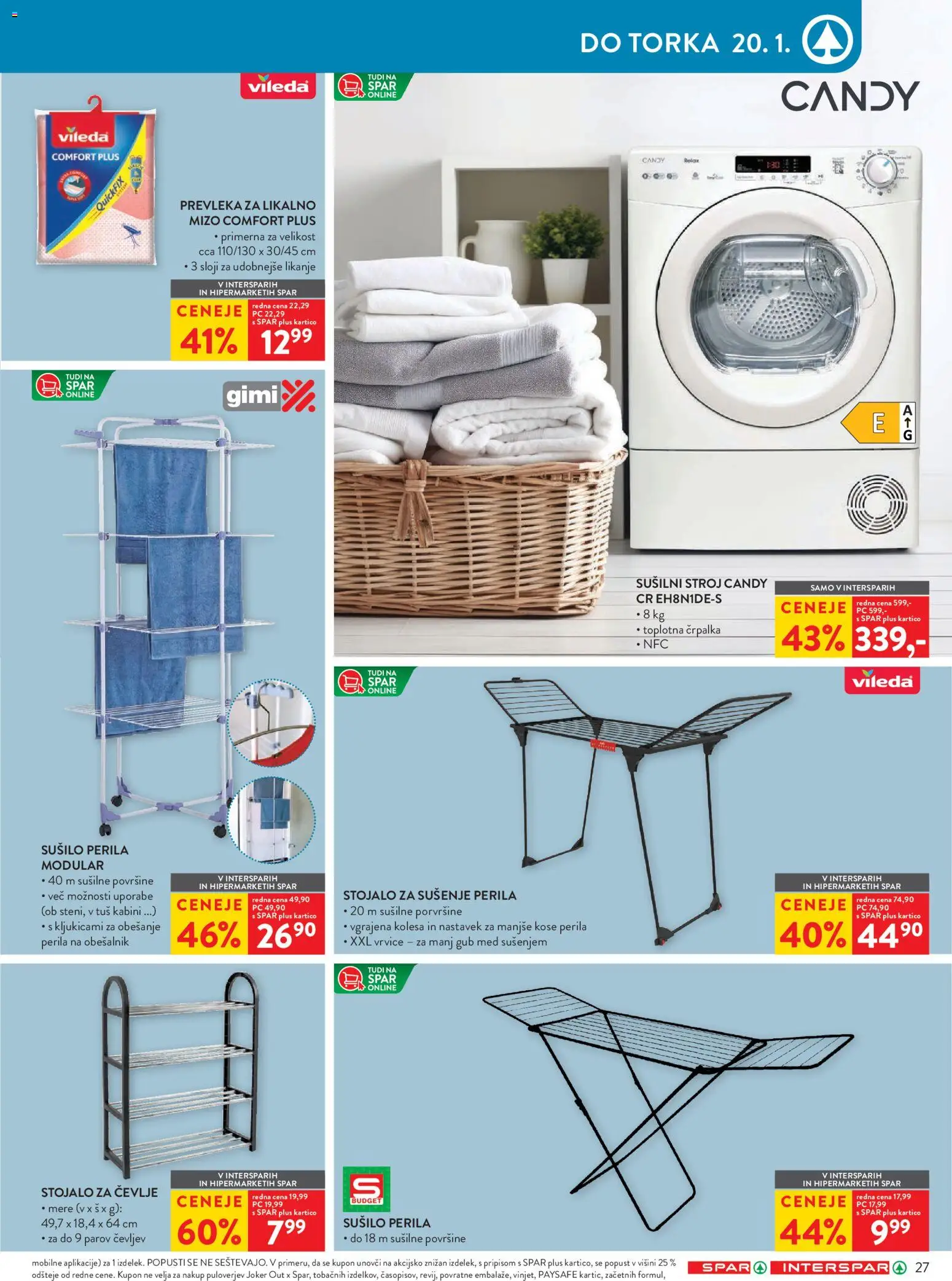 Novi Spar katalog ponudbe – veljaven od 07.01.2026 | Stran: 32 | Izdelki: Črpalka, Susilni stroj, Obešalnik, Stojalo za cevlje