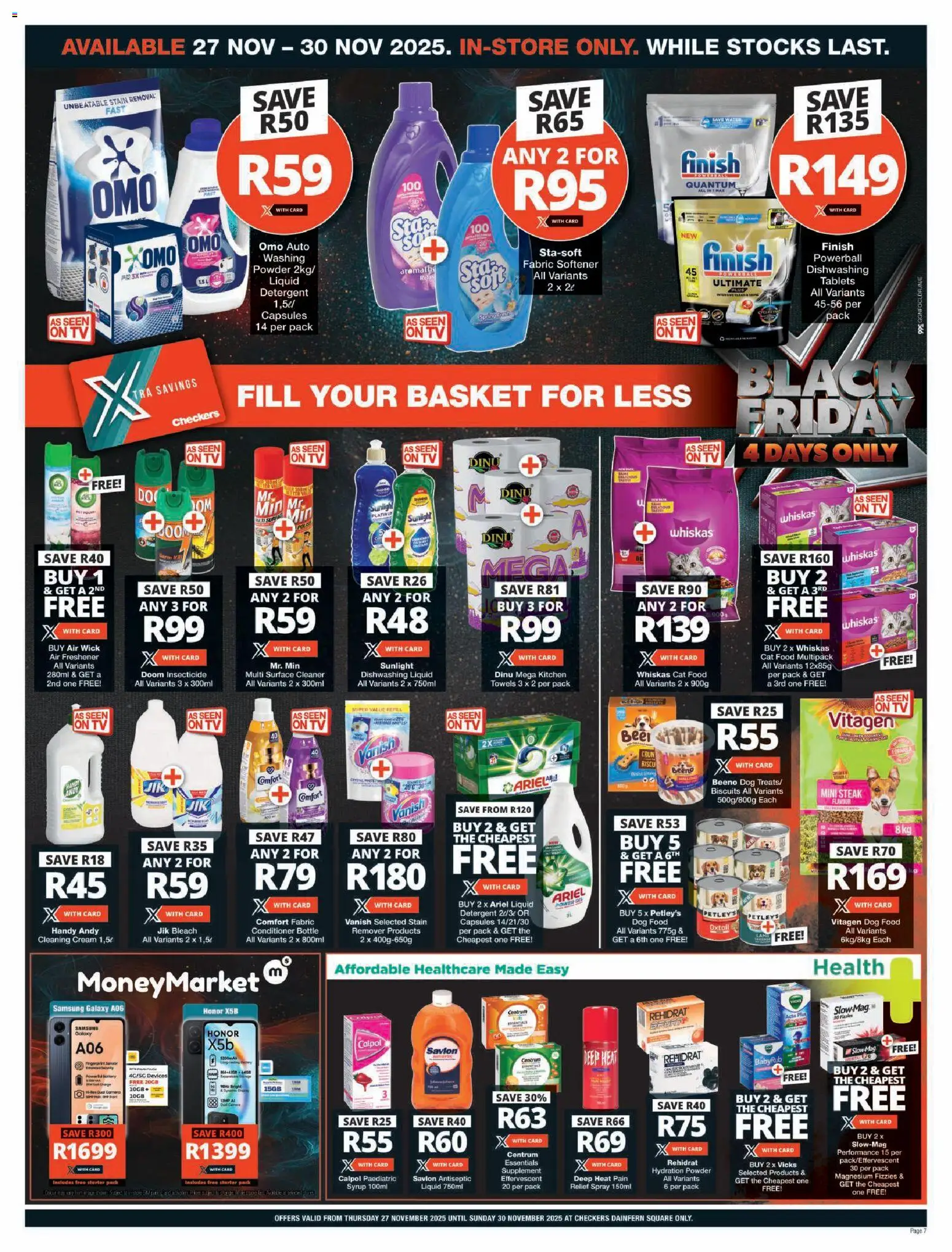 New Checkers catalogue – valid from 27.11.2025 | Page: 7 | Products: Steak, Basket, Biscuits, Beer