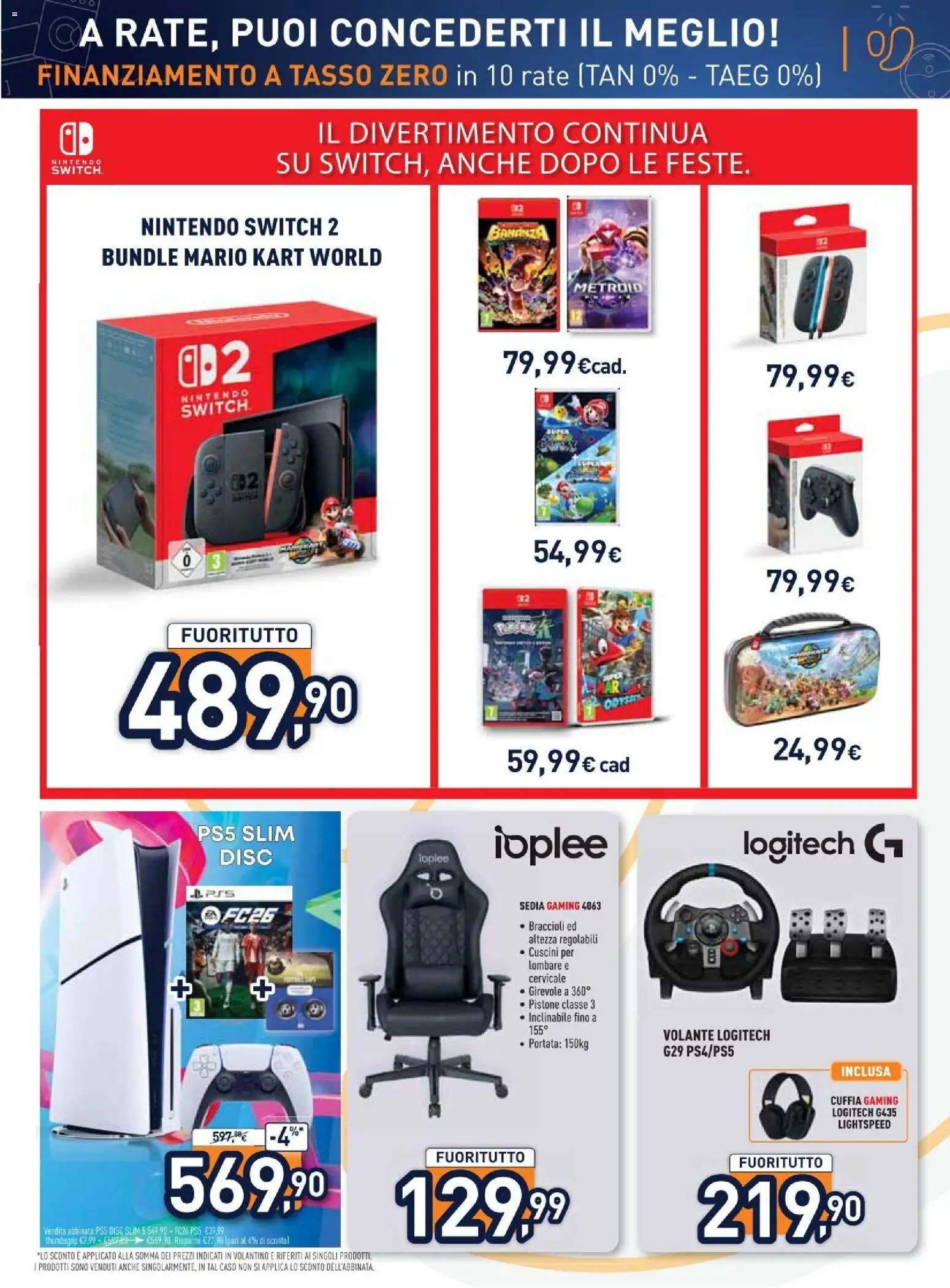 Volantino Unieuro del 29.12.2025 | Pagina: 15 | Prodotti: Braccioli, Sedia