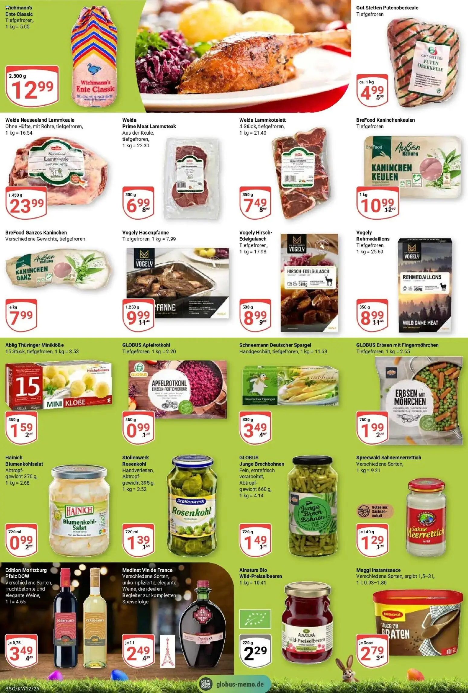 Globus prospekt Braunschweig	 – gültig ab 15.03.2026 | Seite: 12 | Produkte: Kaninchen, Spargel, Sahne, Erbsen