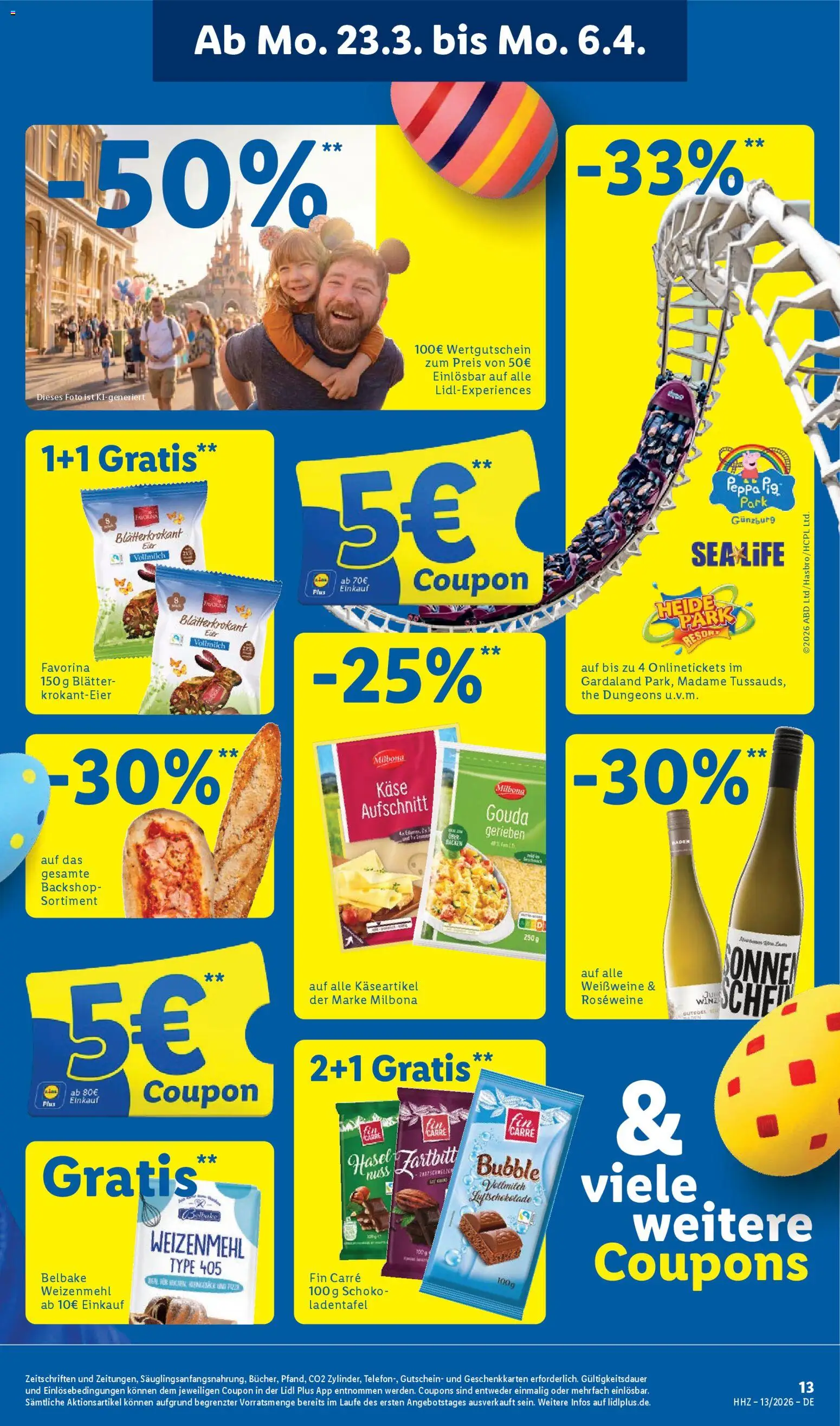 Lidl Prospekt – gültig ab 23.03.2026 | Seite: 25 | Produkte: Käse, Eier, Weizenmehl, Pizza