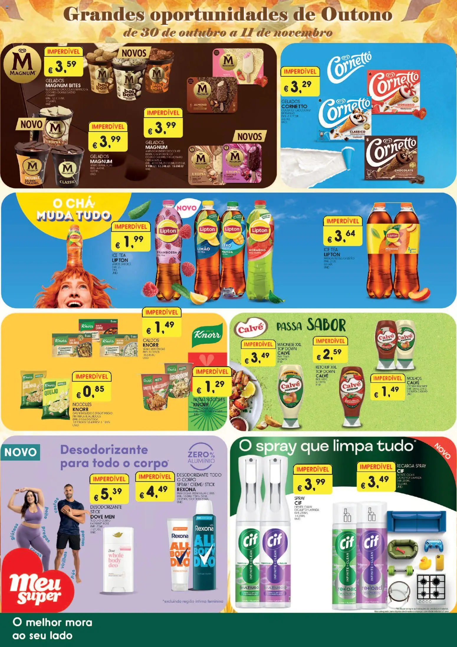 Meu Super folheto │ válido de 30.10.2025 | Página: 1 | Produtos: Knorr, Desodorizante, Queijo, Chocolate