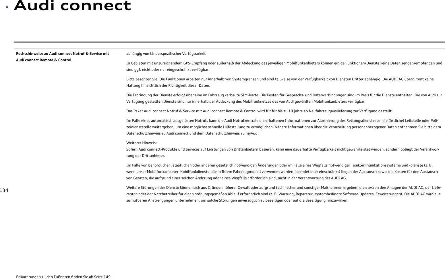 Audi A8 – gültig ab 28.10.2025 | Seite: 134