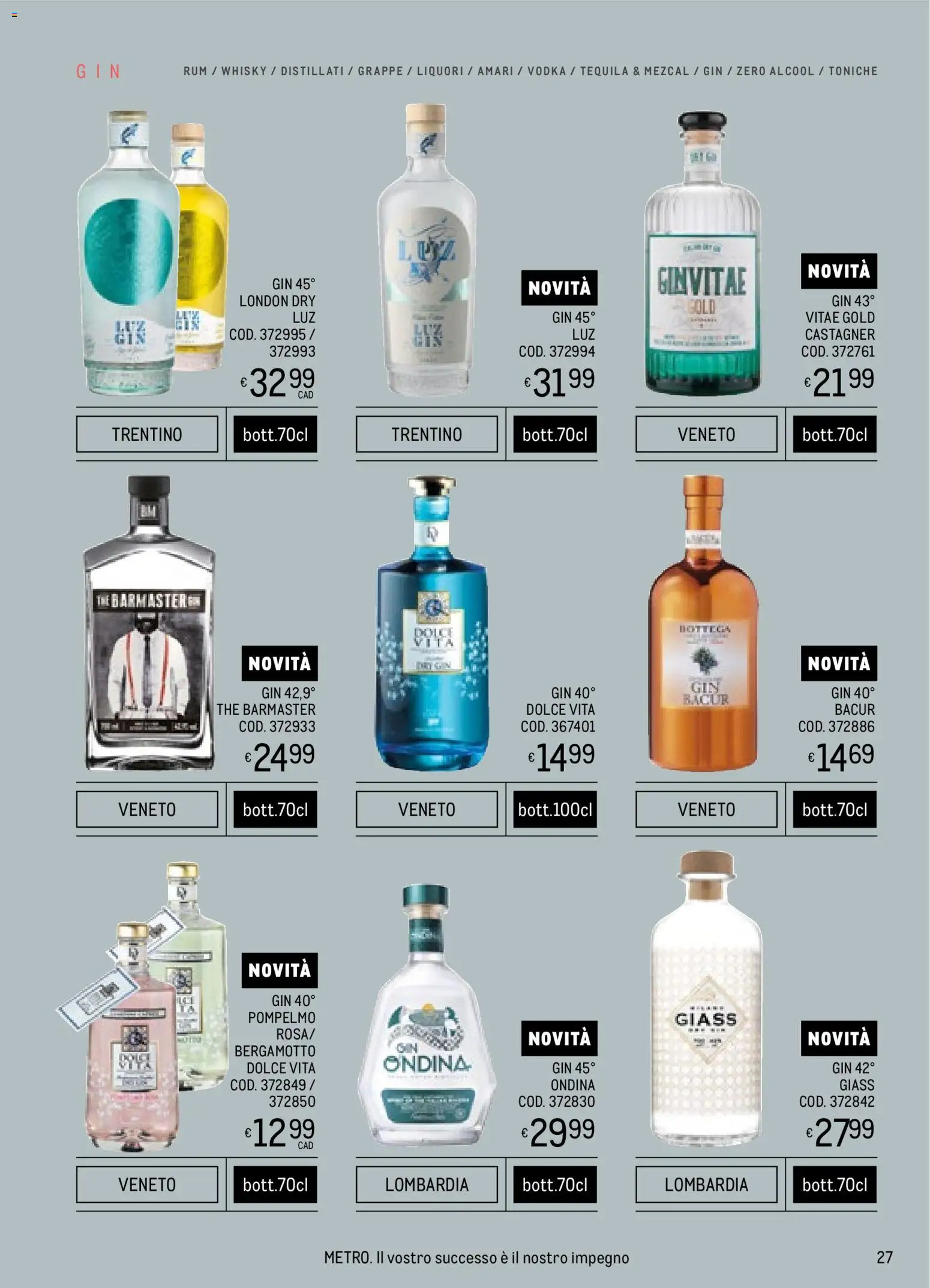 Volantino Metro del 06.11.2025 | Pagina: 27 | Prodotti: Whisky, Pompelmo, Rum, Tequila