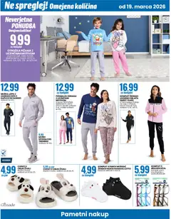 Eurospin katalog akcije – veljaven od 19.03.2026 | Stran: 14 | Izdelki: Pižama, Copati