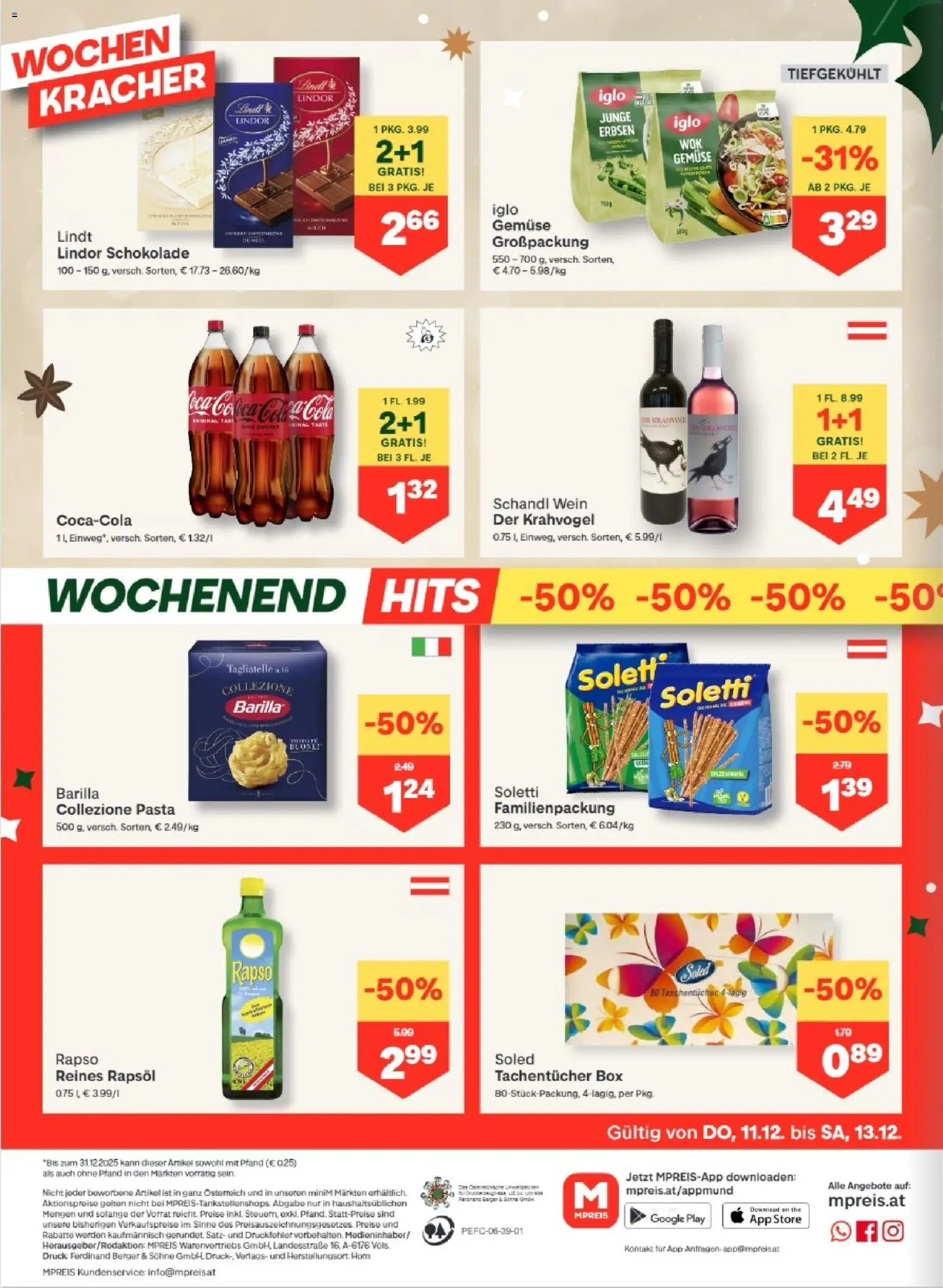 MPREIS Absam gültig ab 11.12.2025 | Seite: 16 | Produkte: Erbsen, Box, Milch, Wein