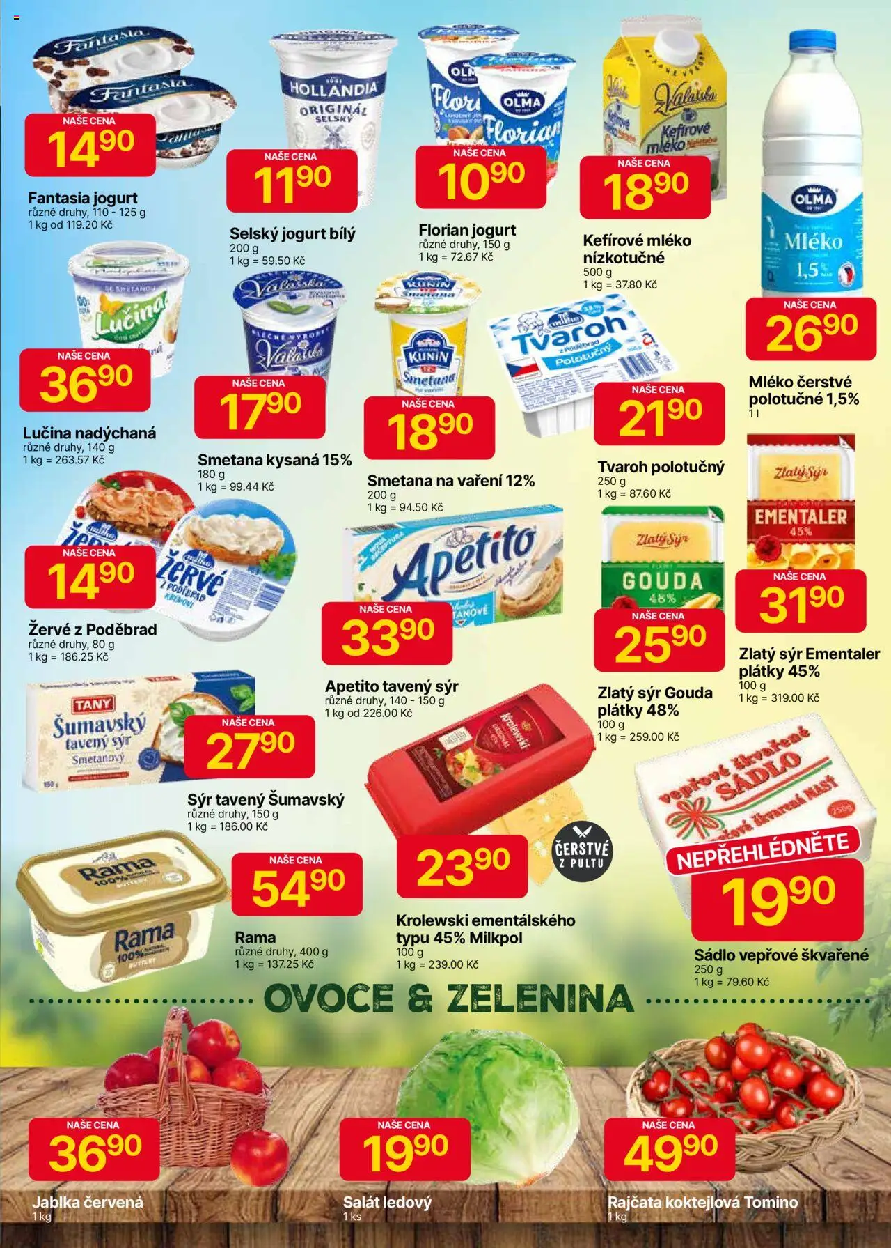 Hruška leták od 12.08.2025 | Strana: 3 | Produkty: Tavený sýr, Ovoce, Smetana, Rama