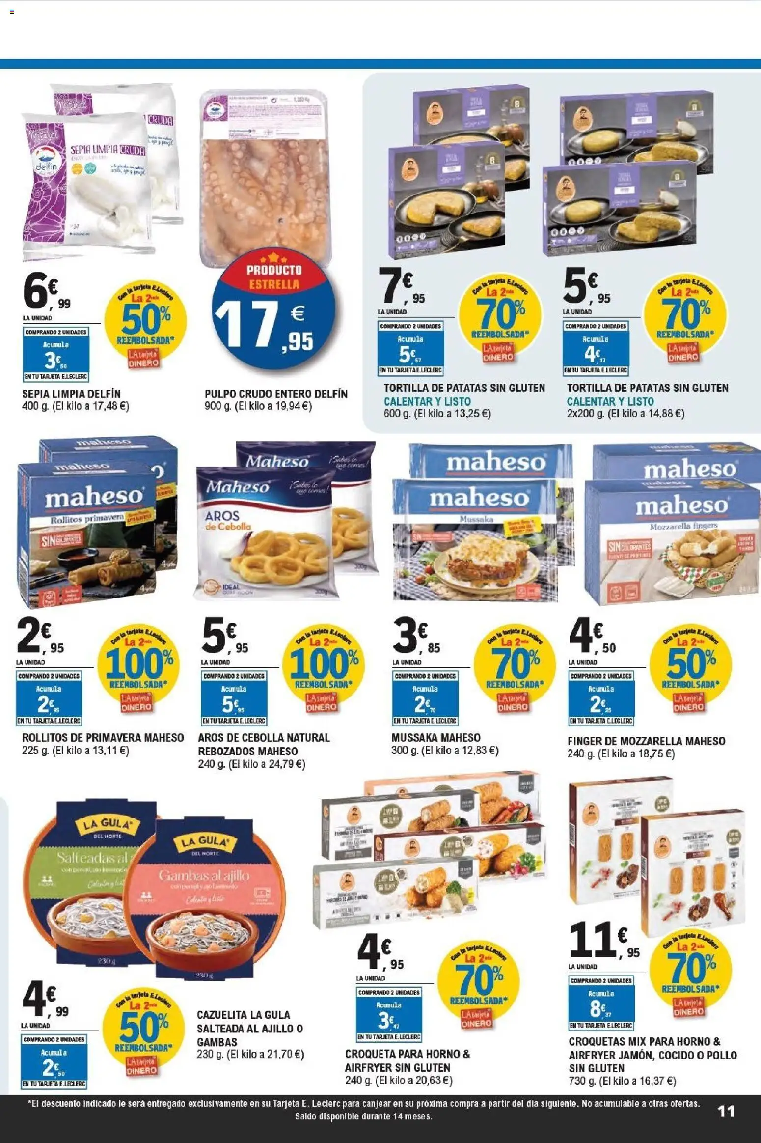 E.Leclerc folleto Super ofertas │ válido desde el 01.04.2026 | Página: 11 | Productos: Παγωμένο τσάι, Horno, Croquetas