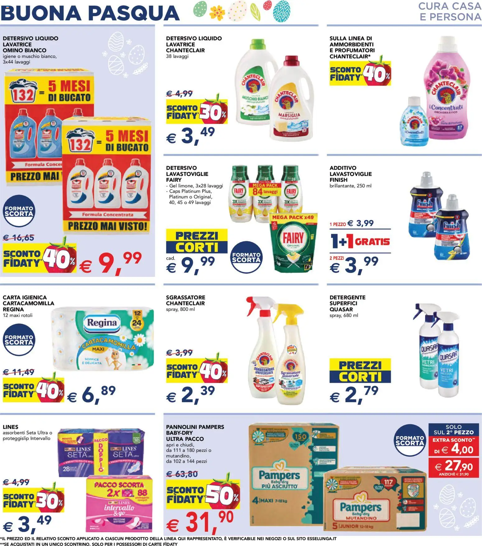 Volantino Esselunga S del 23.03.2026 | Pagina: 20 | Prodotti: Detergente, Sgrassatore, Lavastoviglie, Pampers