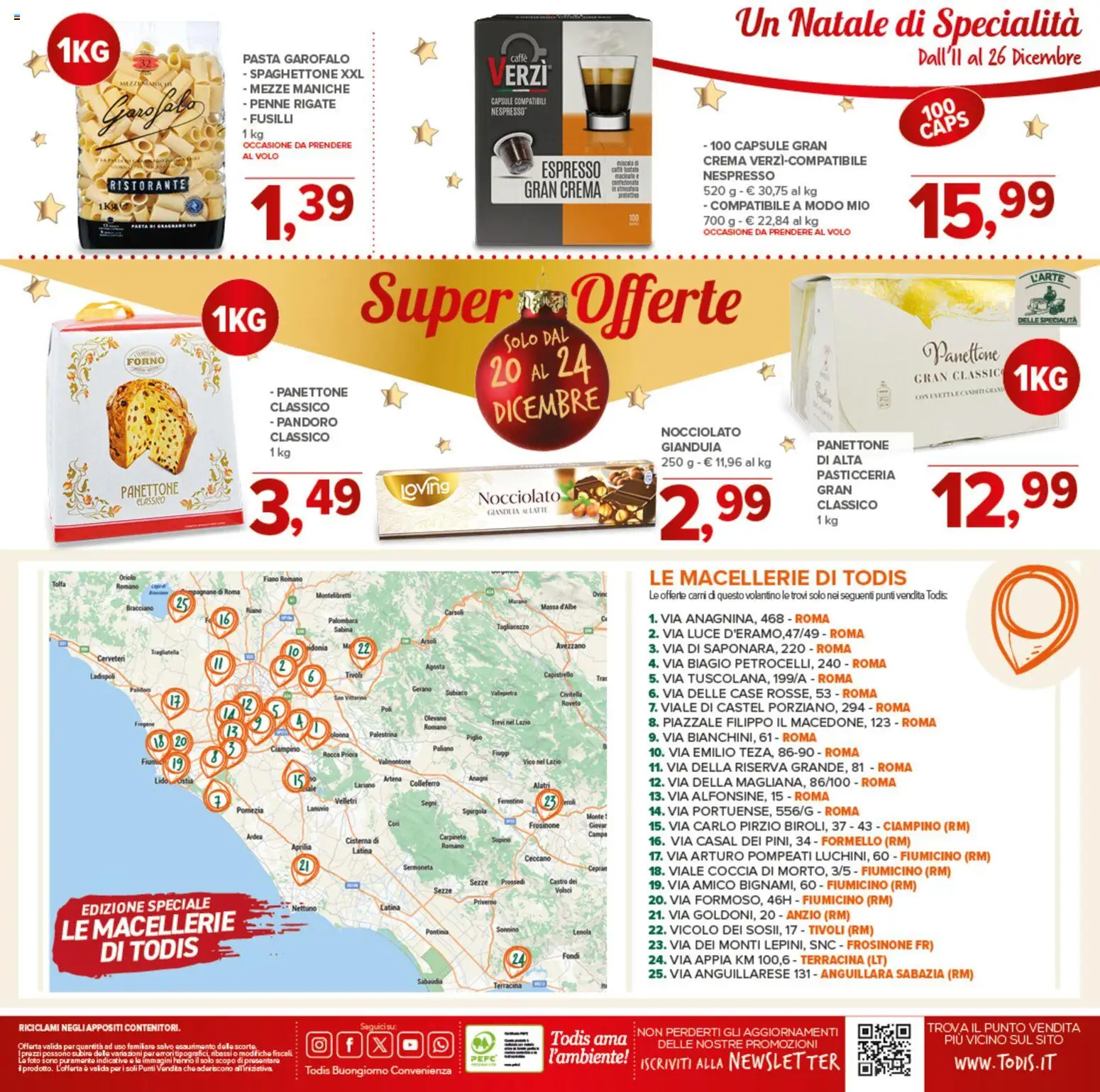 Volantino Todis del 11.12.2025 | Pagina: 28 | Prodotti: Pasta, Pandoro, Panettone, Fusilli