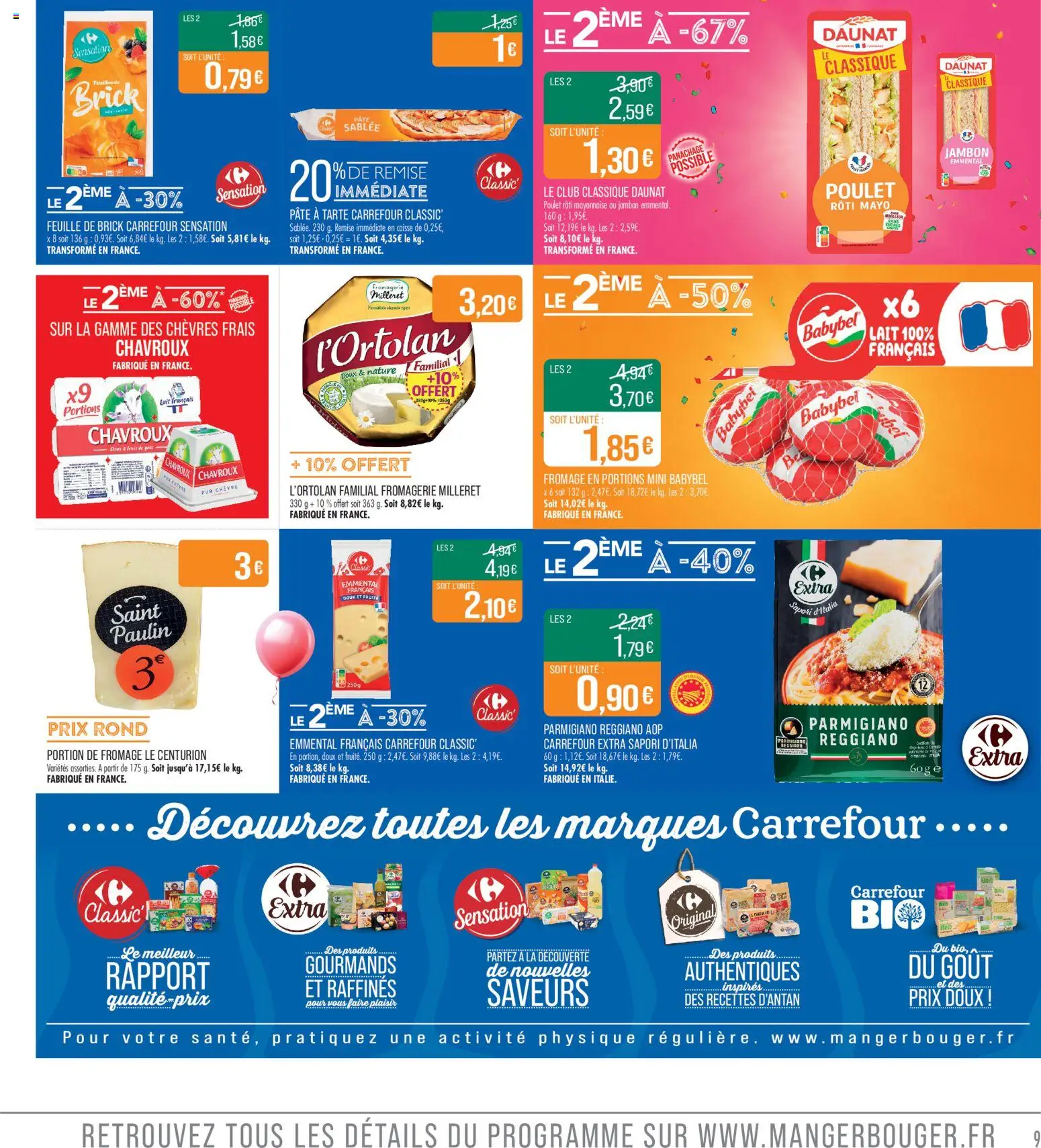 {H1} | Page: 9 | Produits: Mini Babybel, Emmental, Fromage, Jambon