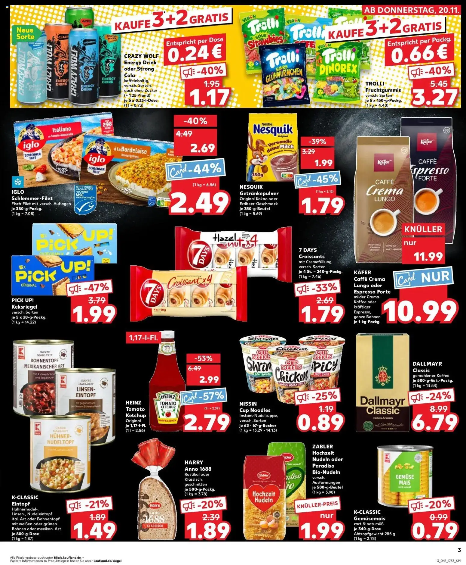 Kaufland prospekt Mainz	 – gültig ab 20.11.2025 | Seite: 3 | Produkte: Milch, Kaffee, Äpfel, Pasta