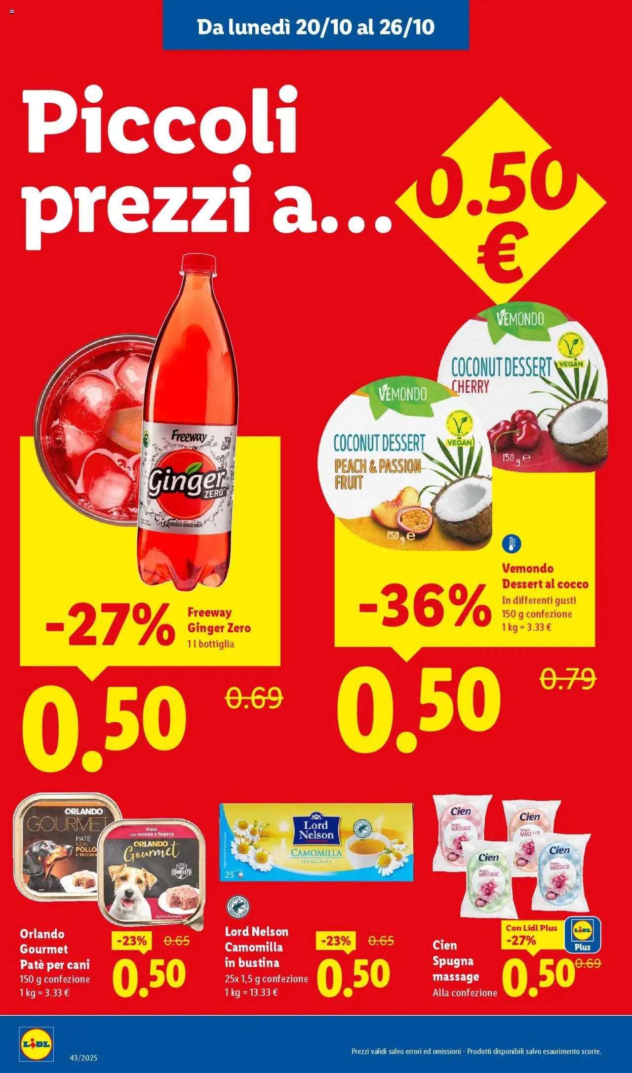 Volantino Lidl del 20.10.2025 | Pagina: 6 | Prodotti: Spugna, Pollo, Manzo, Bottiglia