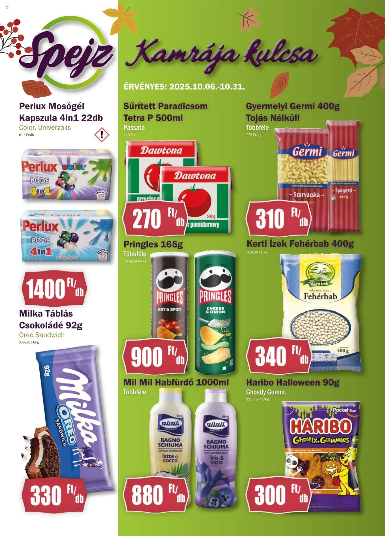 FullDiszkont akciós ujság - amely érvényes a következő dátumtól: 06.10.2025 | Oldal: 1 | Termékek: Pringles, Mosógél, Paradicsom, Só