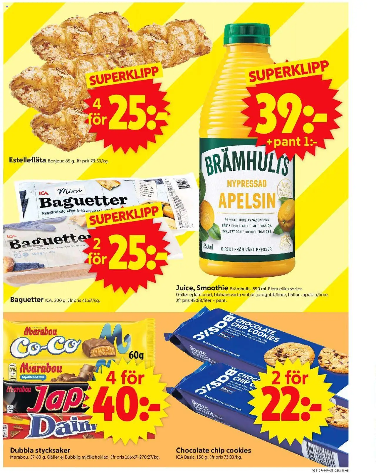 ICA Supermarket reklamblad aktuell från 25.08.2025 | Sida: 5 | Produkter: Galler, Juice, Apelsin