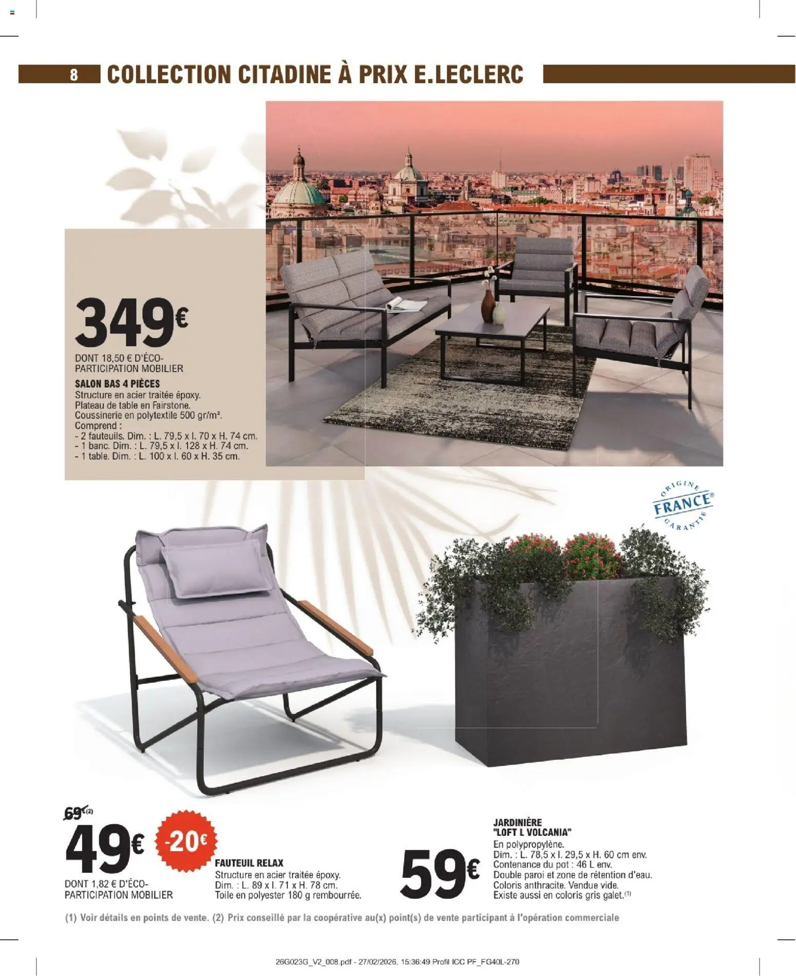 {H1} | Page: 8 | Produits: Plateau, Jardinière, Fauteuil, Table