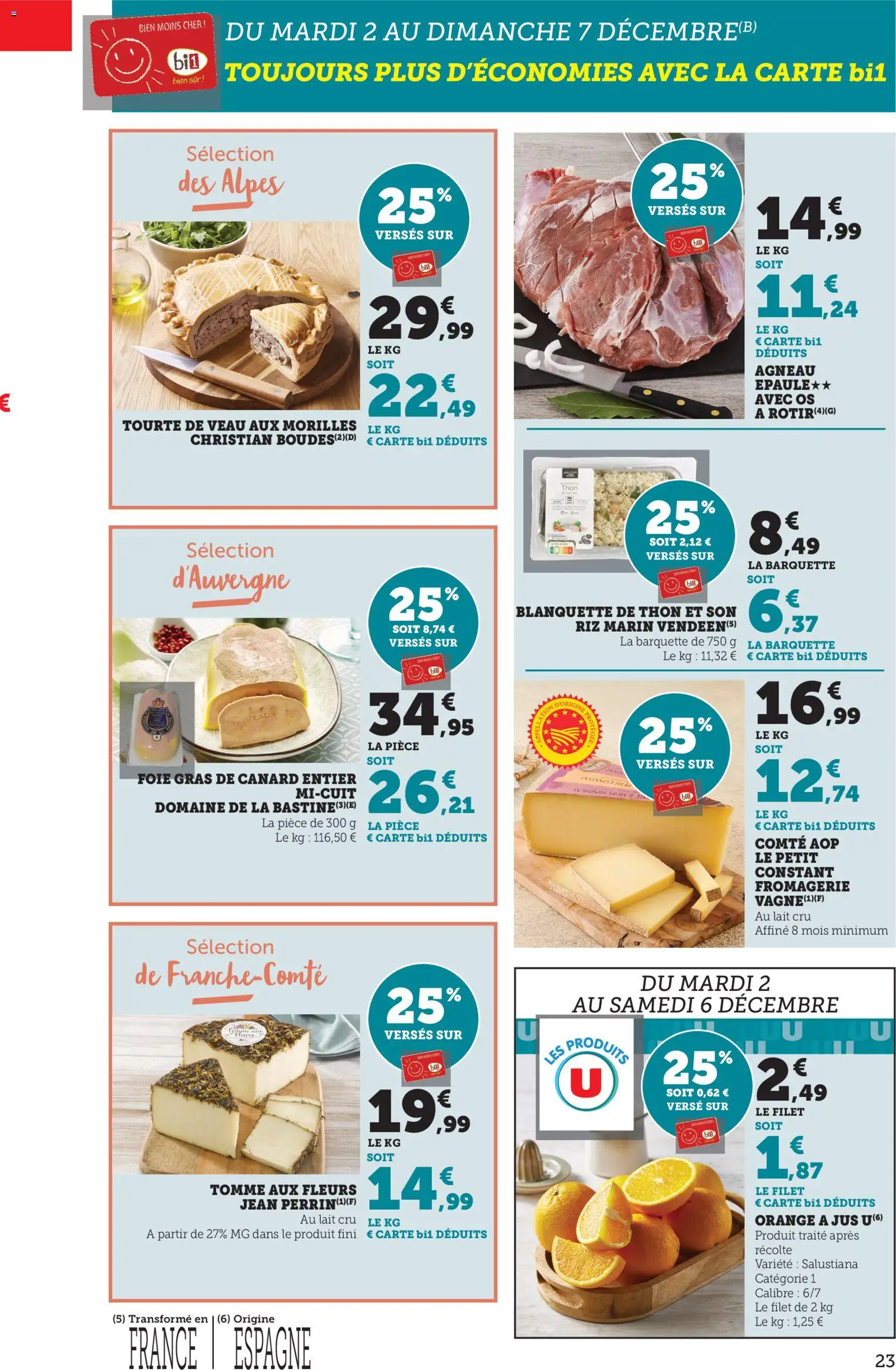 {H1} | Page: 24 | Produits: Orange a Jus, Gras de canard entier, Foie gras de canard entier, Thon