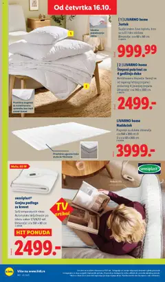 LIVARNO home Jastuk, Šuplje vlakno čuva toplotu, brzo se suši i lako održava Dimenzije: cca 60 x 80 cm - pregled Lidl kataloga - važi od 16.10.2025 | Strana: 52