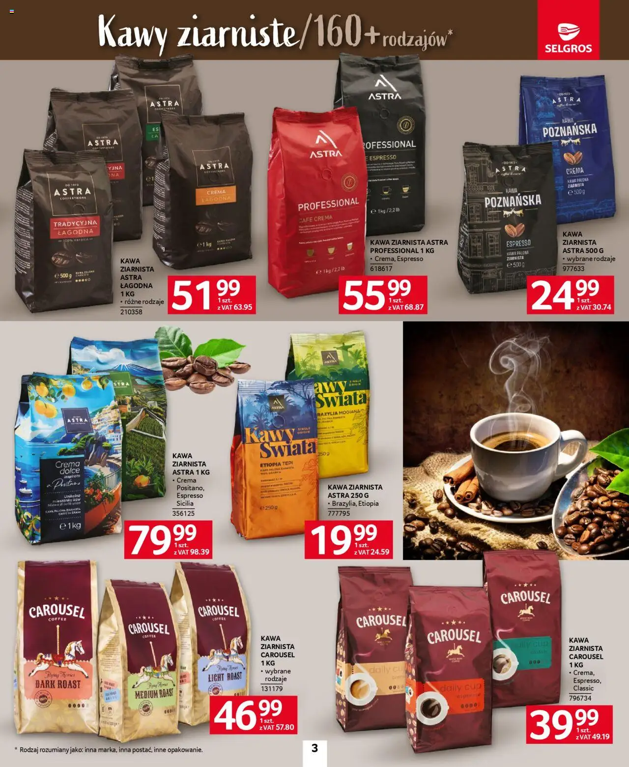 Selgros cash&carry Gazetka - Kawa i Herbata od 09.10.2025 | Strona: 3 | Produkty: Kawa ziarnista, Kawa