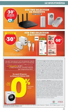 Hyper U - Prévisualisation de Hyper U Arts ménagers valide à partir de 20.01.2026 | Page: 23 | Produits: Câble, Base, Mètre, Couverture