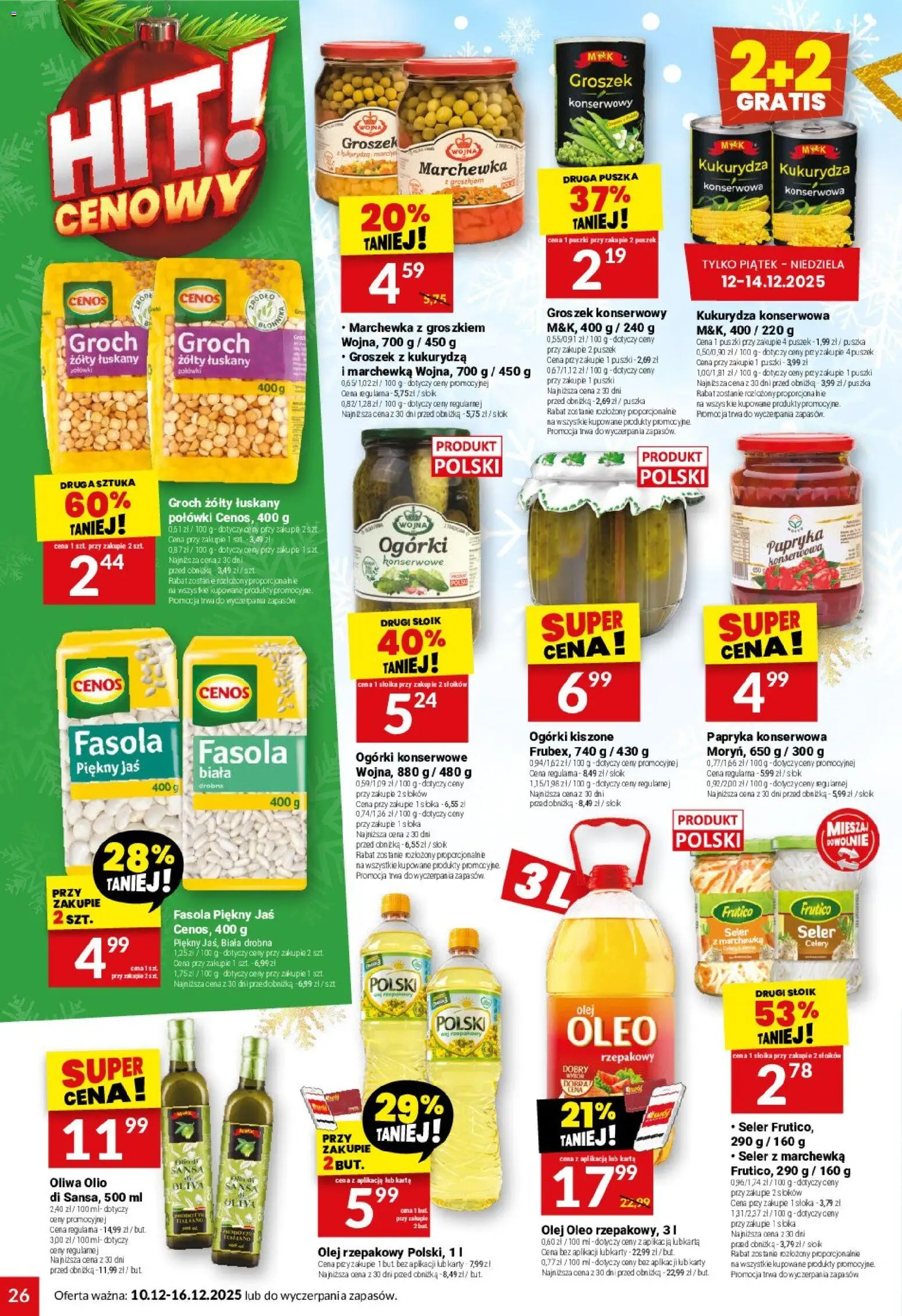 Twój Market Gazetka od 10.12.2025 | Strona: 26 | Produkty: Groszek, Groch, Papryka konserwowa, Papryka