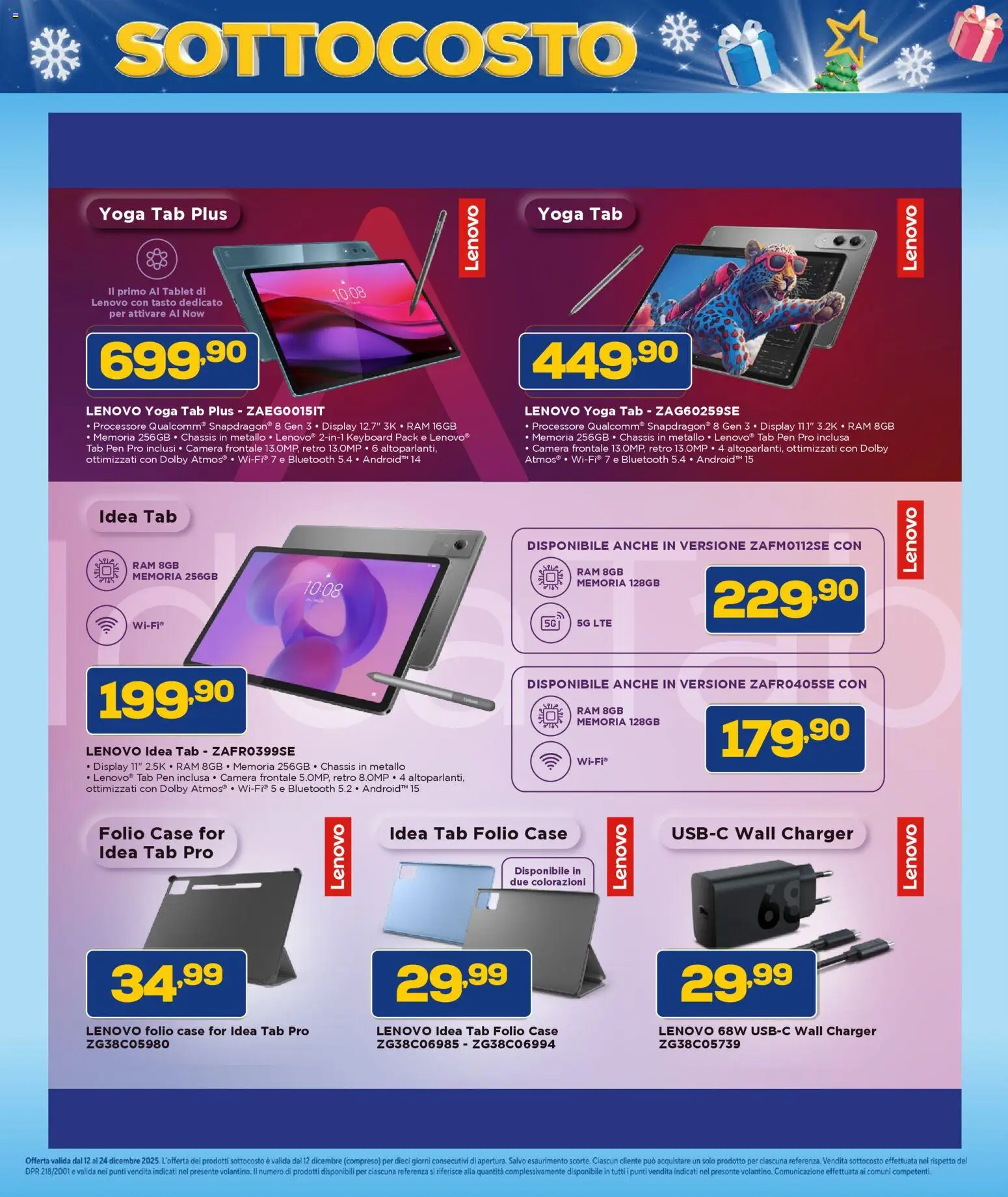 Volantino Euronics del 12.12.2025 | Pagina: 7 | Prodotti: Tablet