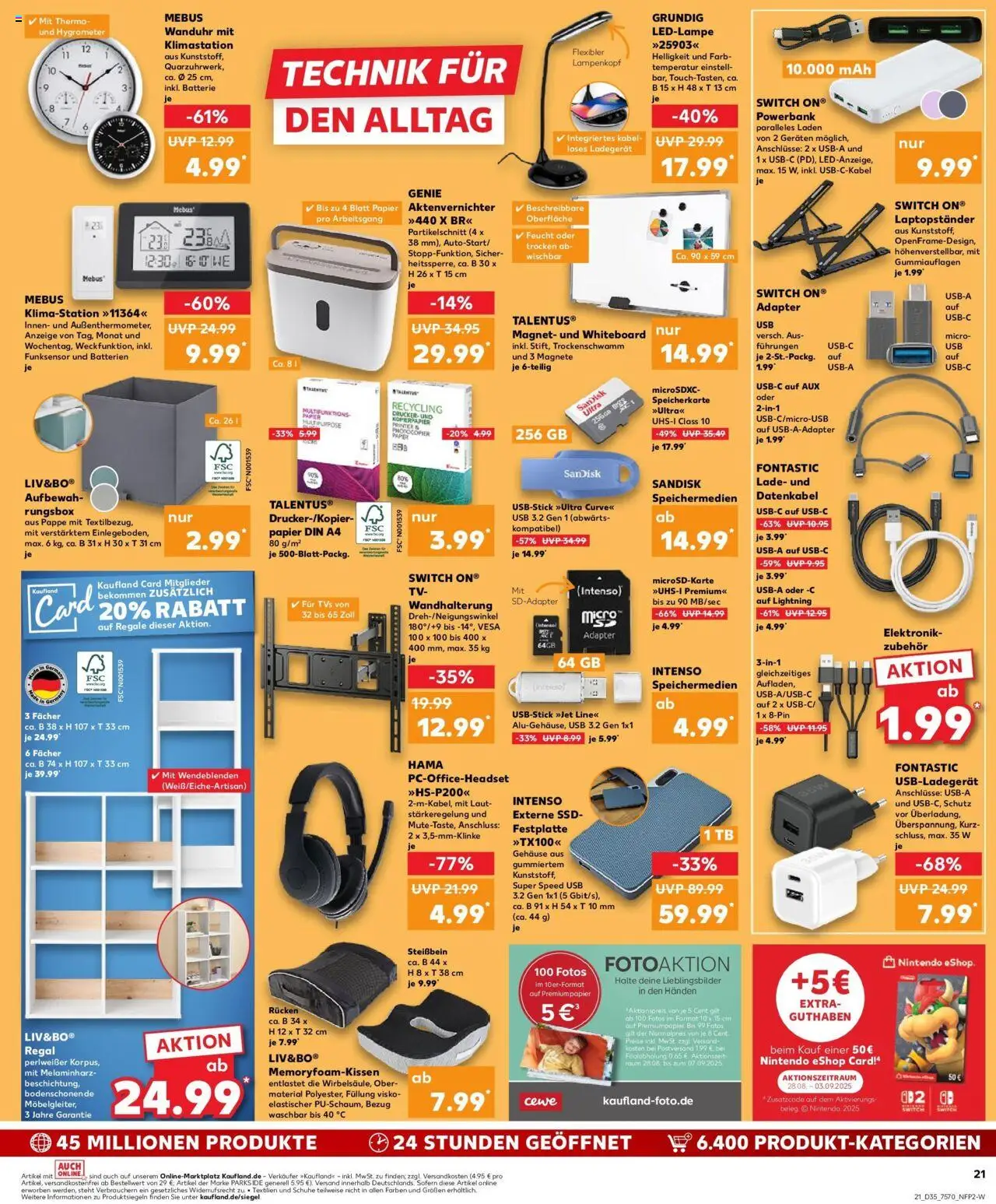 Kaufland prospekt Sinzig	 - gültig ab dem 28.08.2025 | Seite: 21 | Produkte: Adapter, Regal, Laptop, TV