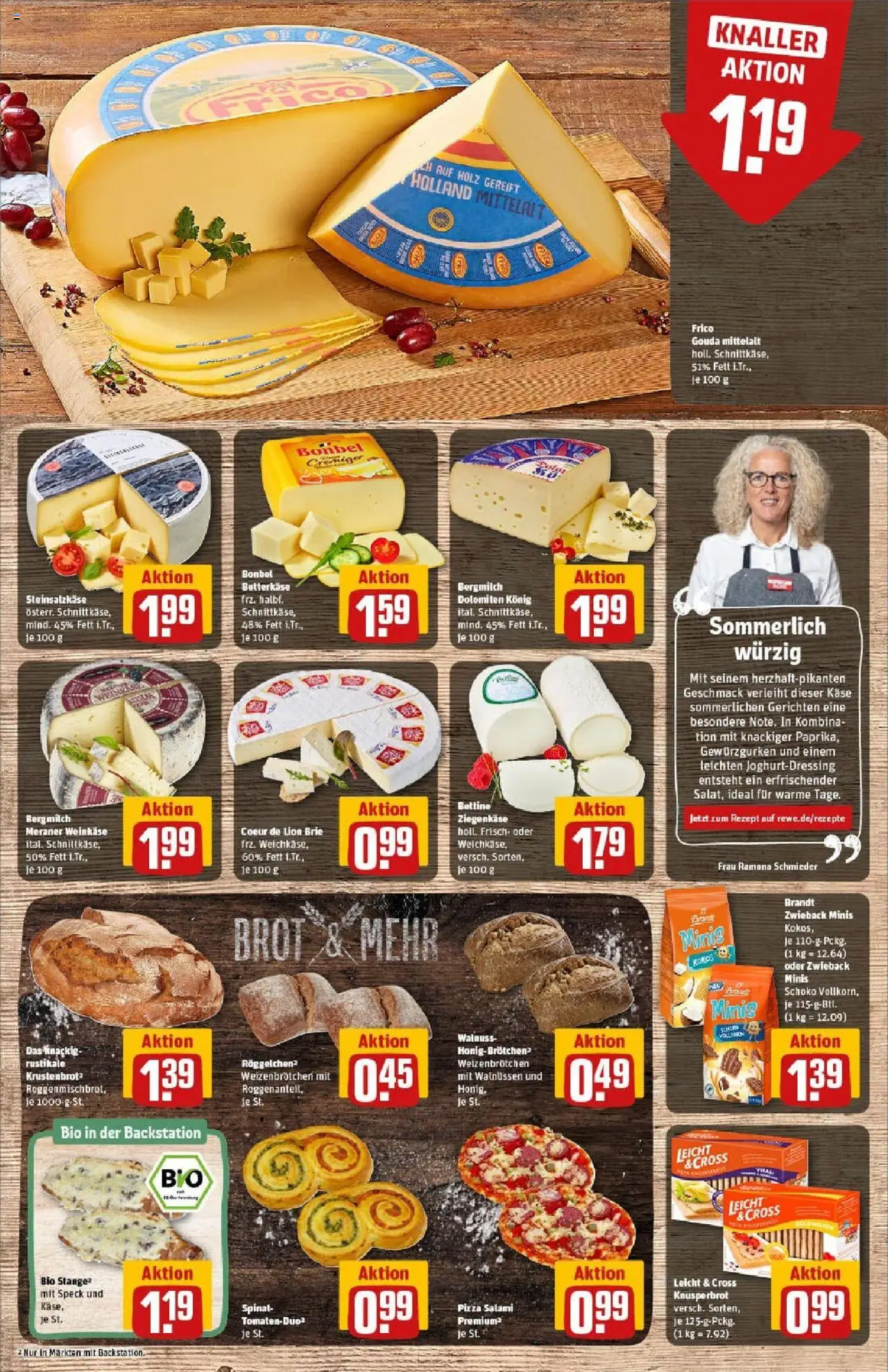Rewe prospekt Mönchengladbach	 - gültig ab dem 29.06.2025 | Seite: 15 | Produkte: Käse, Gouda, Ziegenkäse, Salami