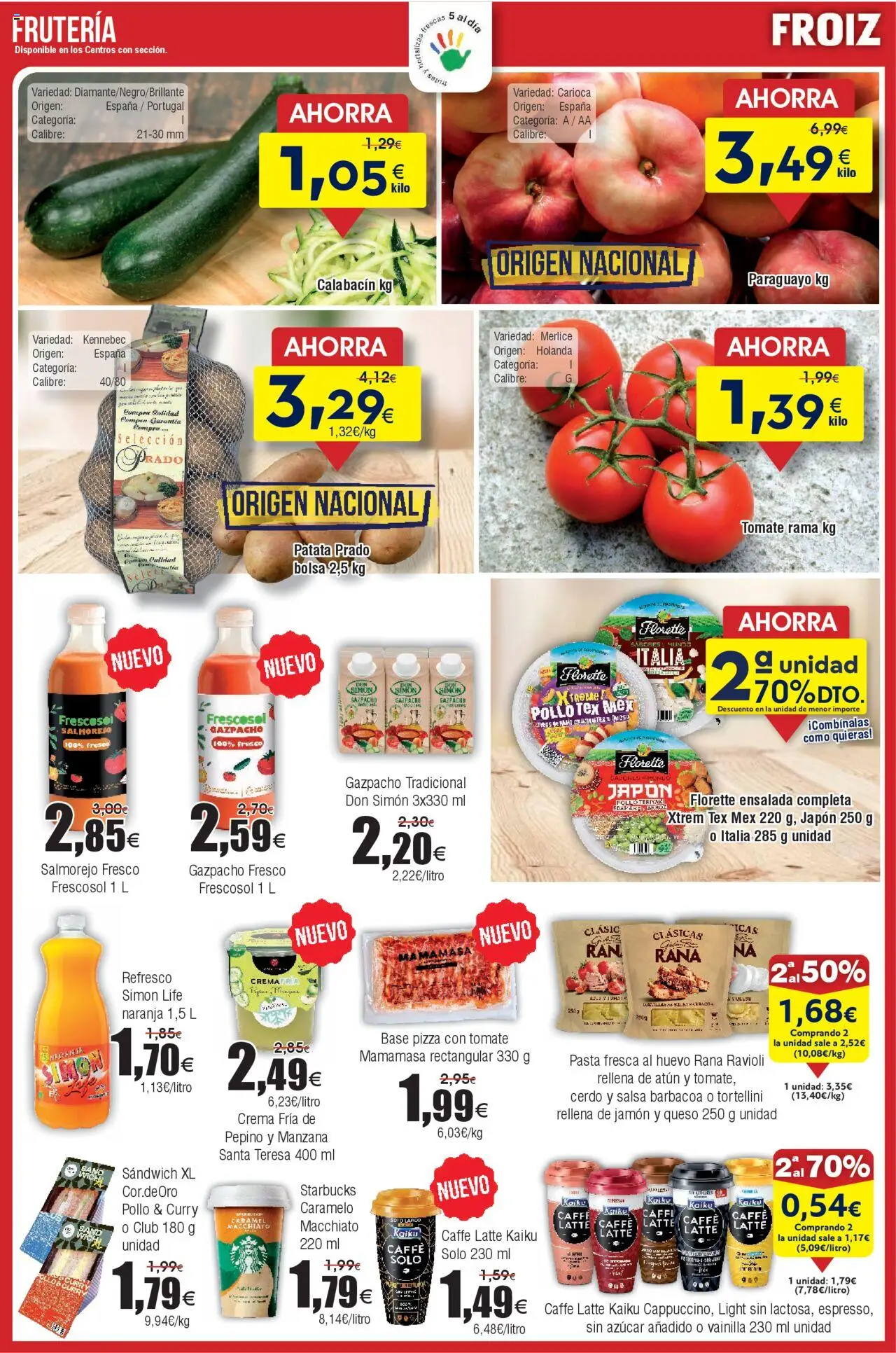Froiz - Folleto Hiper │ válido desde el 27.05.2025 | Página: 2 | Productos: Pizza, Pasta, Ensalada, Bolsa