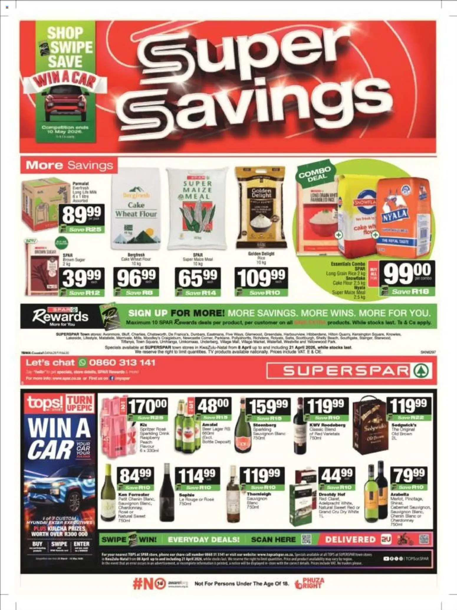New Superspar catalogue – valid from 08.04.2026 | Page: 8 | Products: Cake, Flour, TV, Rice
