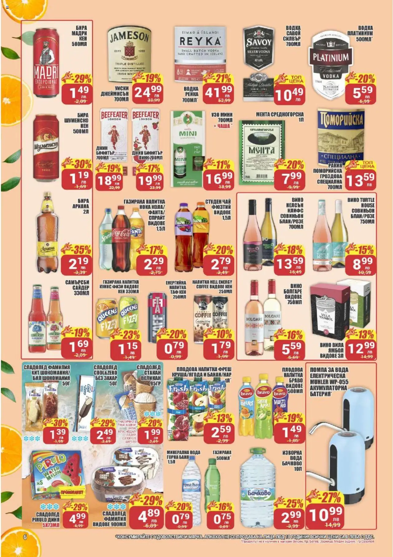  | Страница: 6 | Продукти: Помпа, Чай, Захар, Кен