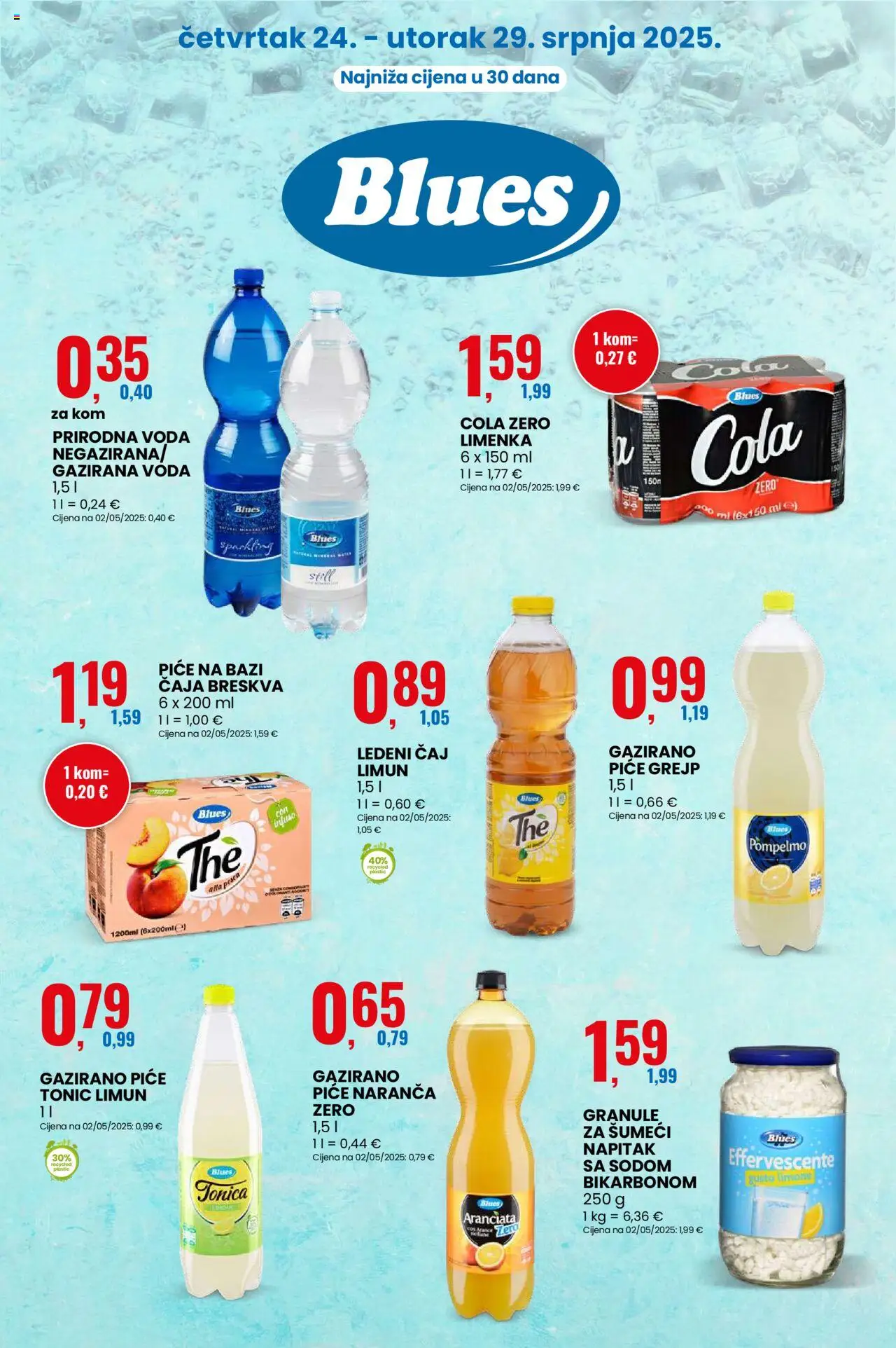 Eurospin katalog | vrijedi od 24.07.2025 | Stranica: 12 | Proizvodi: Voda, Tonic, Limun, Breskva