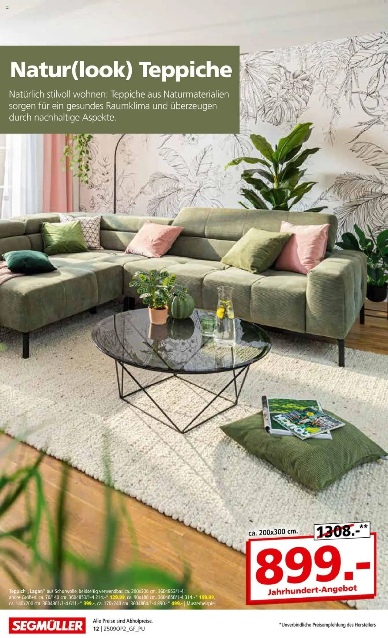 Segmüller Teppich Spezial – gültig ab 01.09.2025 | Seite: 12 | Produkte: Teppich