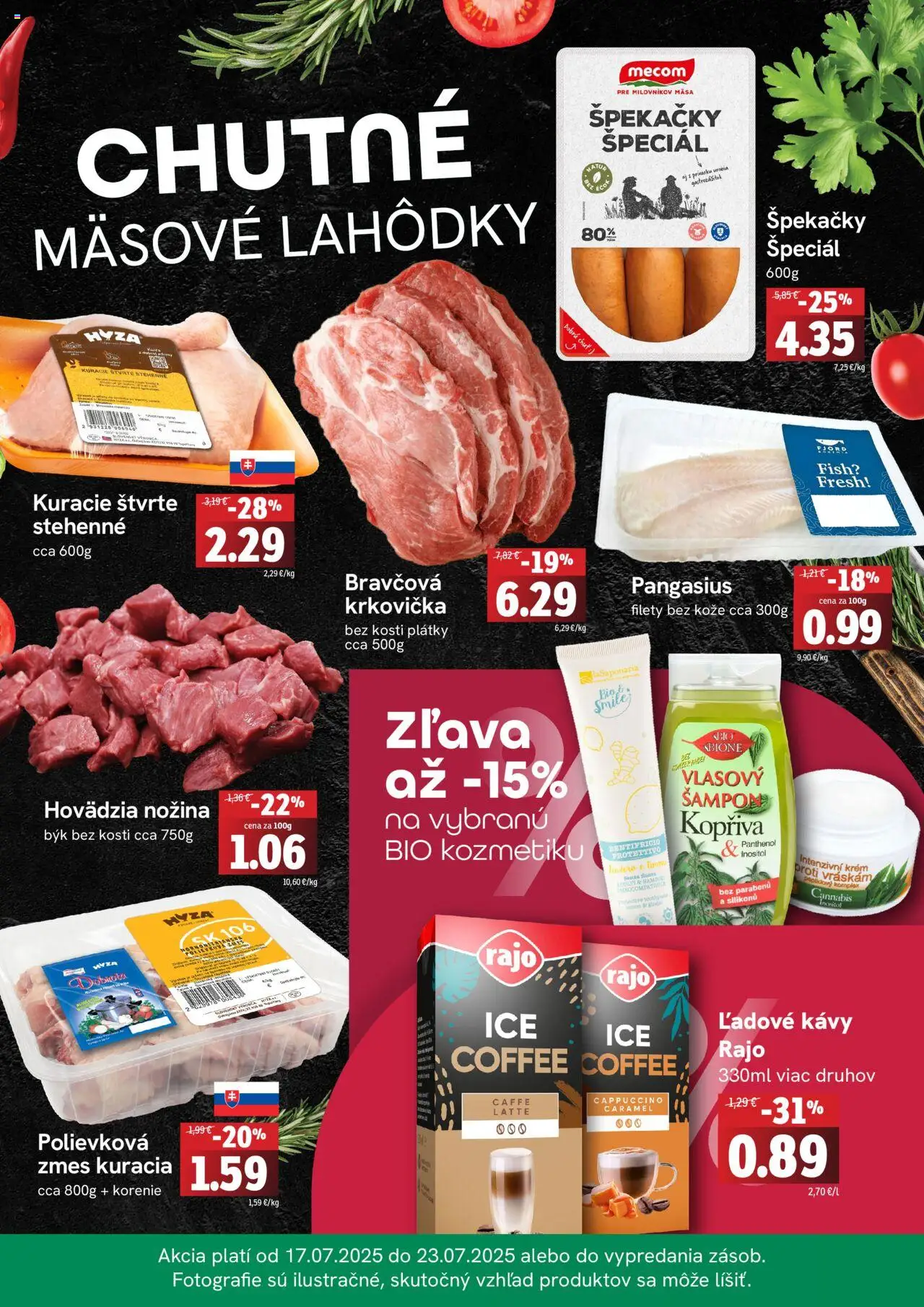 Fresh leták │ platný od 17.07.2025 | Strana: 2 | Produkty: Šampón, Krkovička, Krém, Korenie