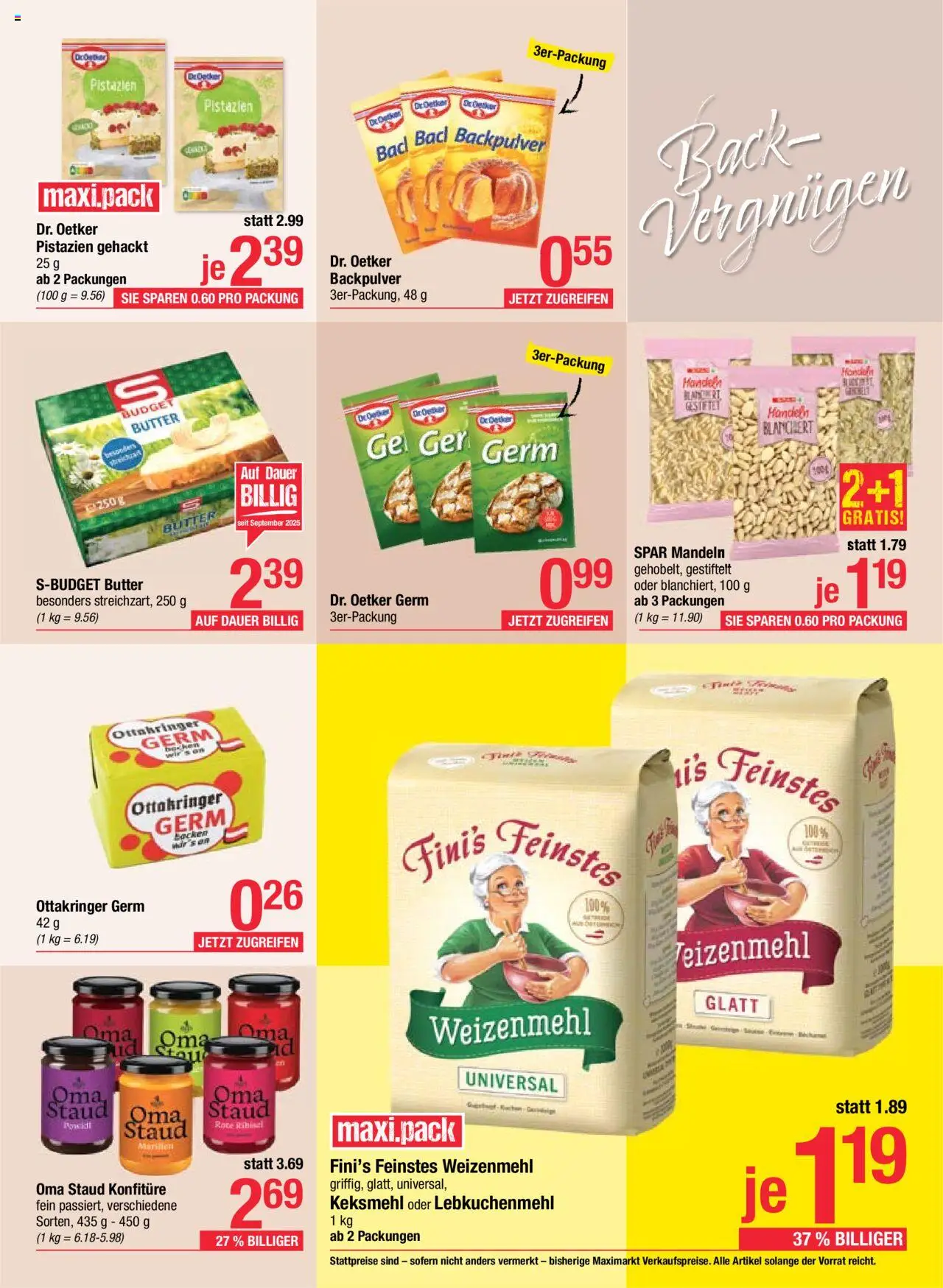 Maximarkt Flugblatt gültig ab 29.09.2025 | Seite: 14 | Produkte: Bad, Butter