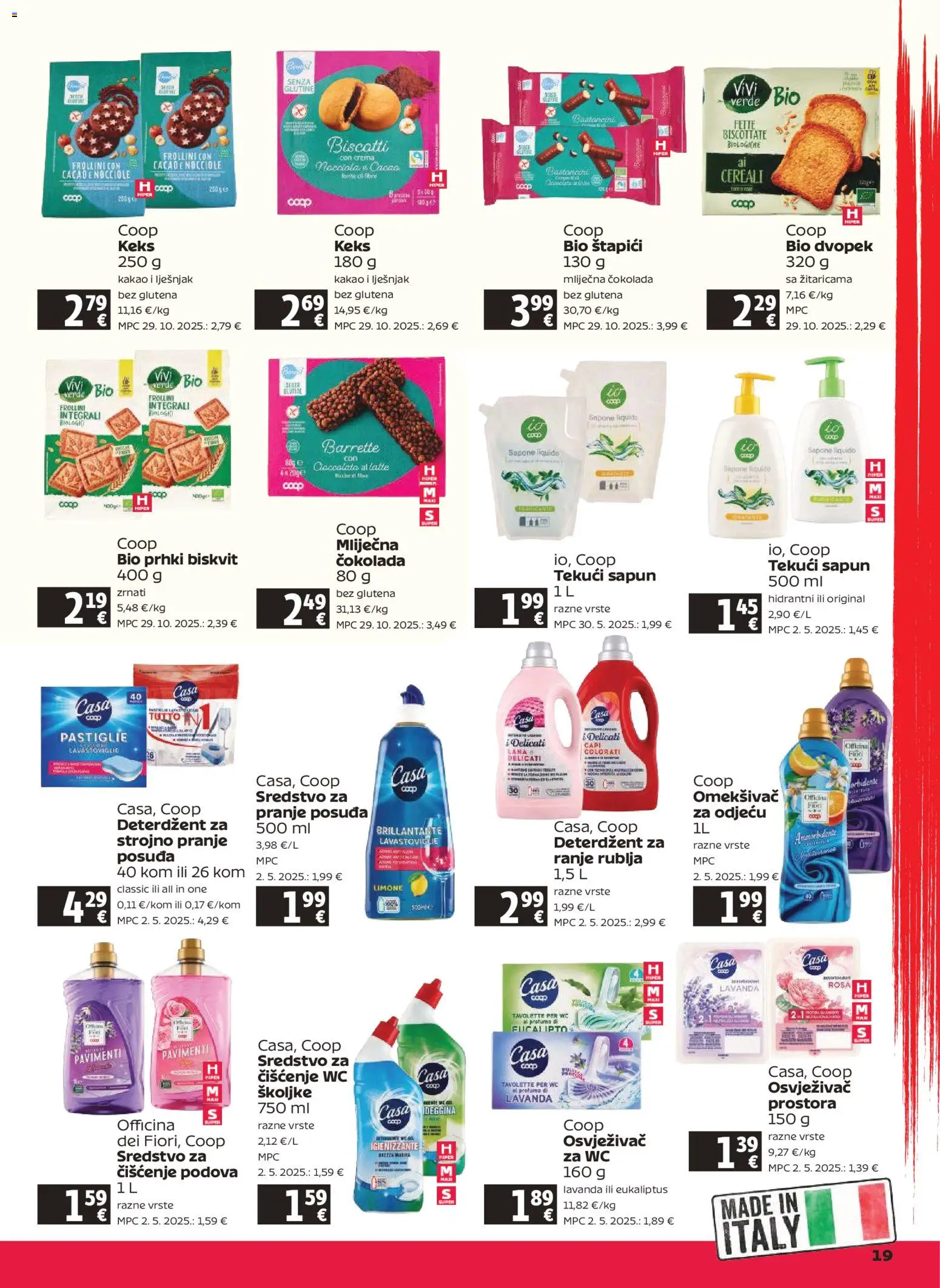 Tommy katalog | vrijedi od 26.02.2026 | Stranica: 19 | Proizvodi: Čokolada, Deterdžent za pranje posuđa, Dvopek, Lješnjak